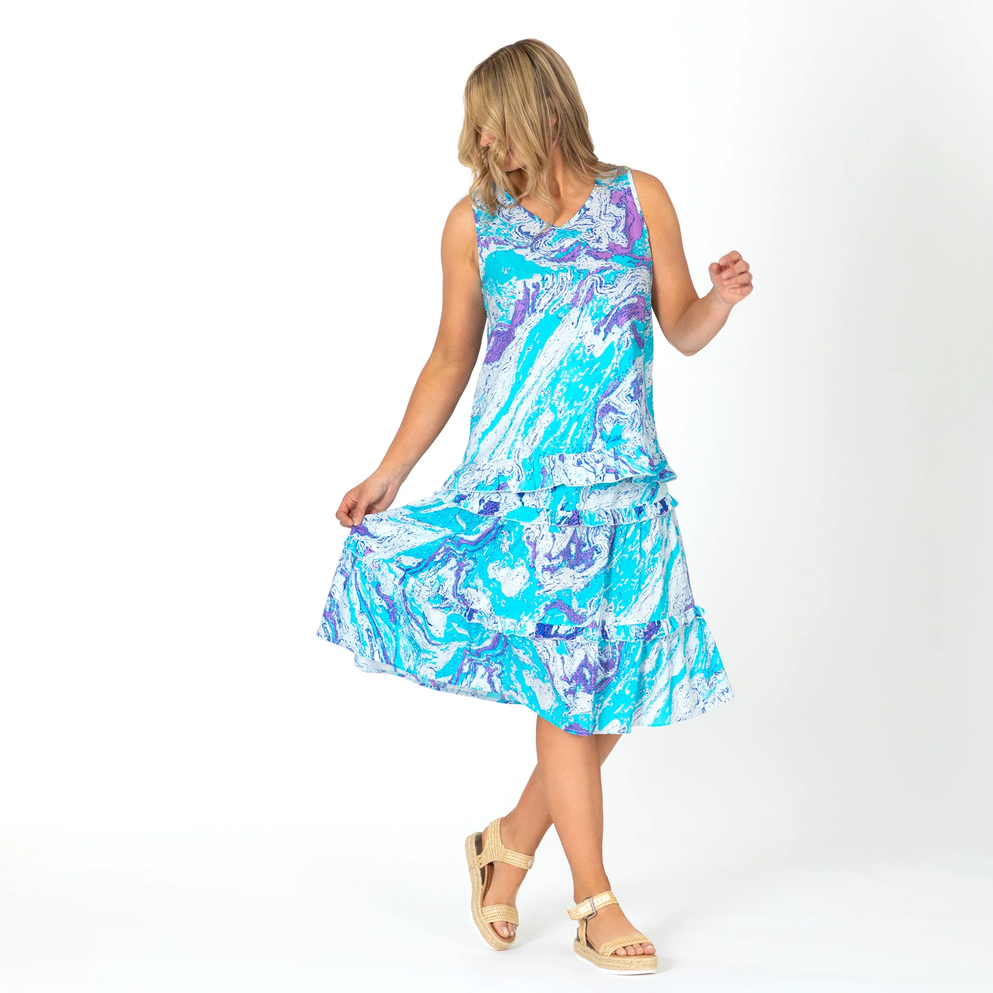 Swirl Dye Ruffle Separates - Image 5