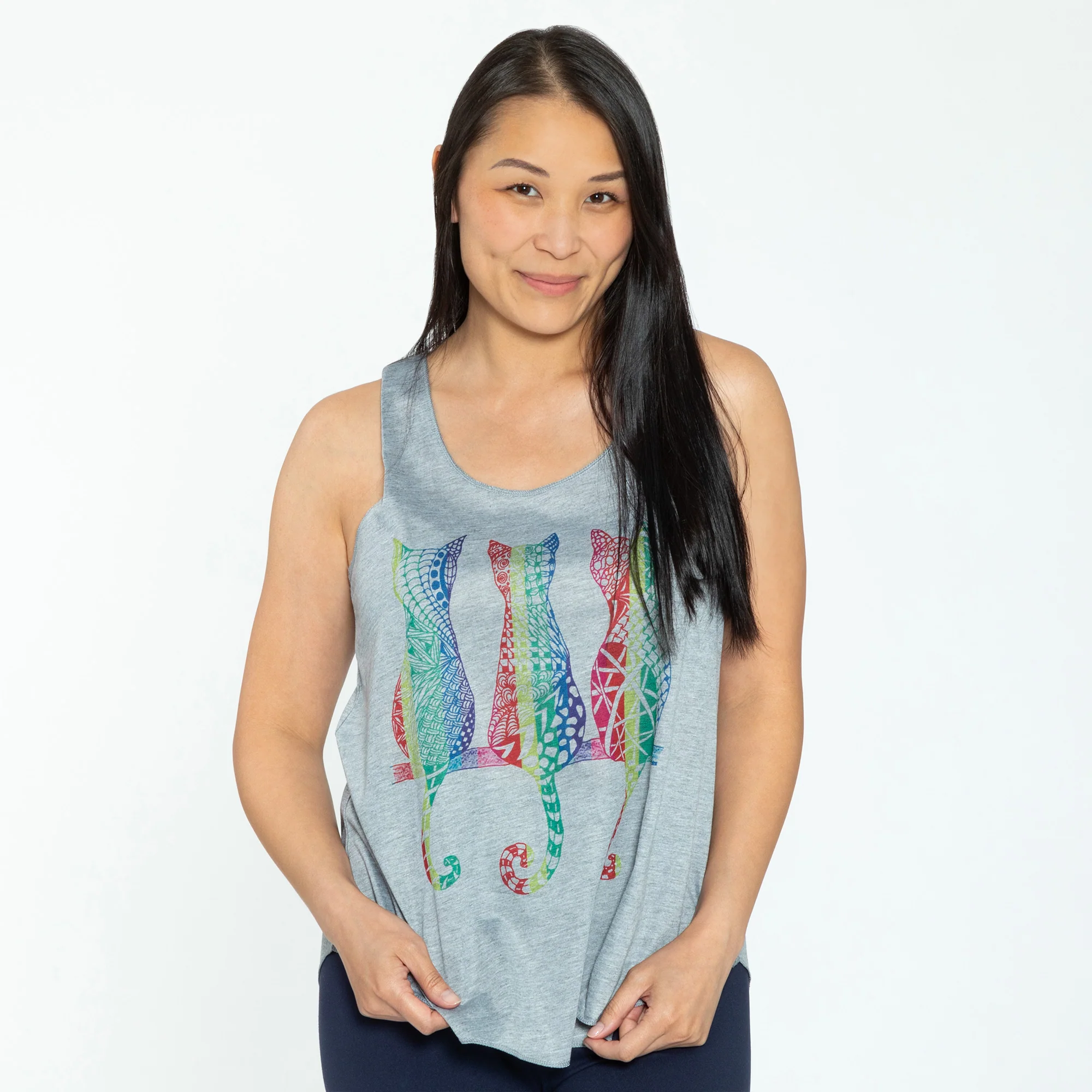 Sitting Rainbow Cats Tank Top - Image 9