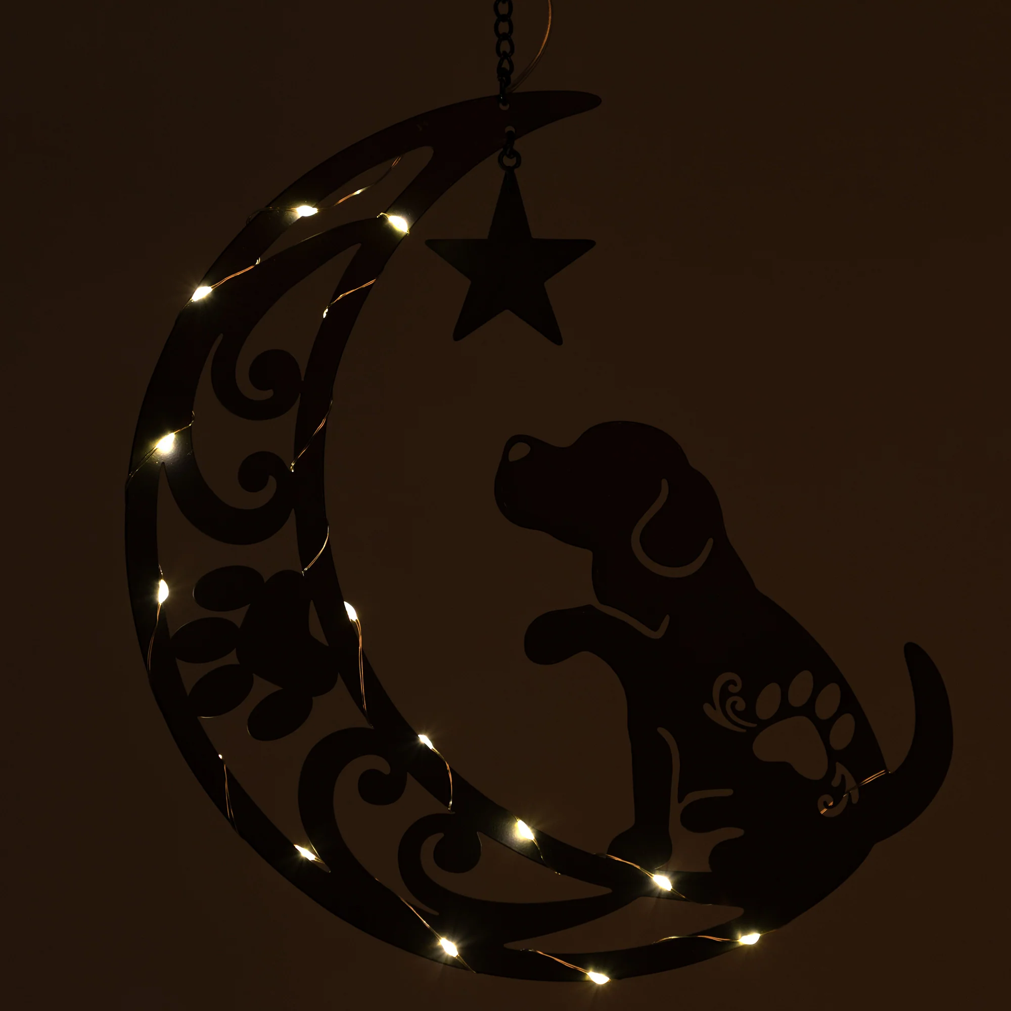 Star Gazing Pets On The Moon Solar Hanging Light - Image 19
