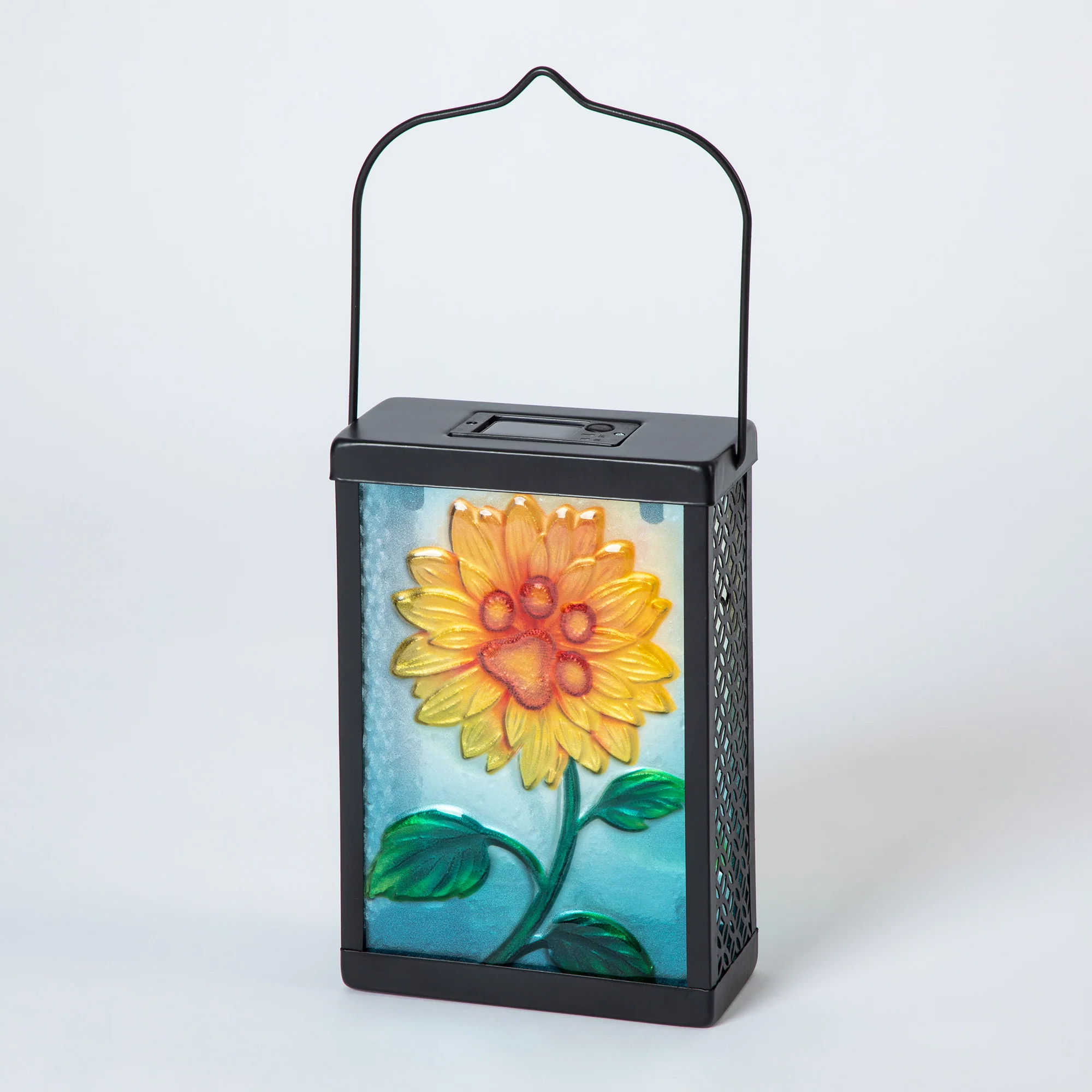 Paw Print Sunflower Solar Garden Lamp - Image 3