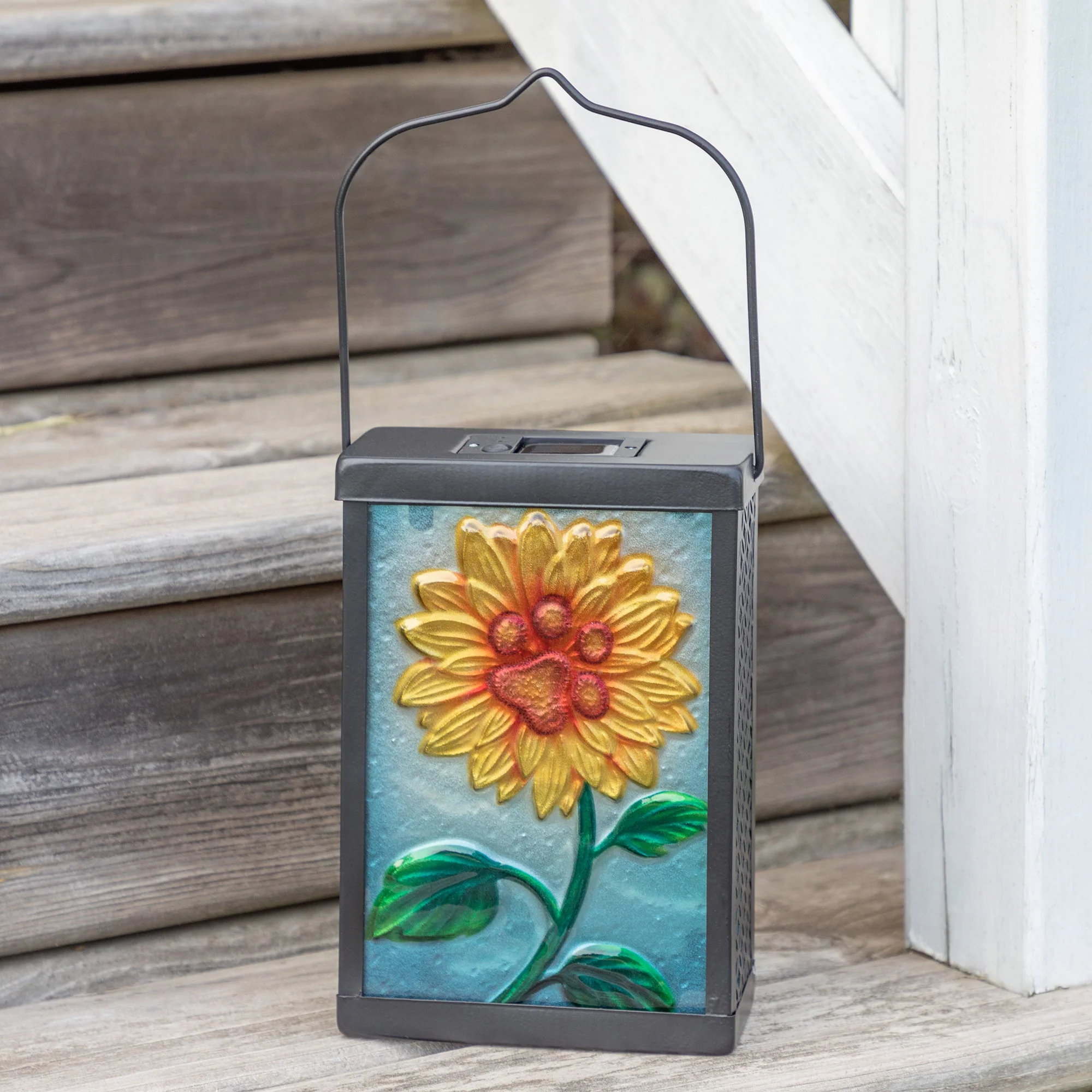 Paw Print Sunflower Solar Garden Lamp - Image 8