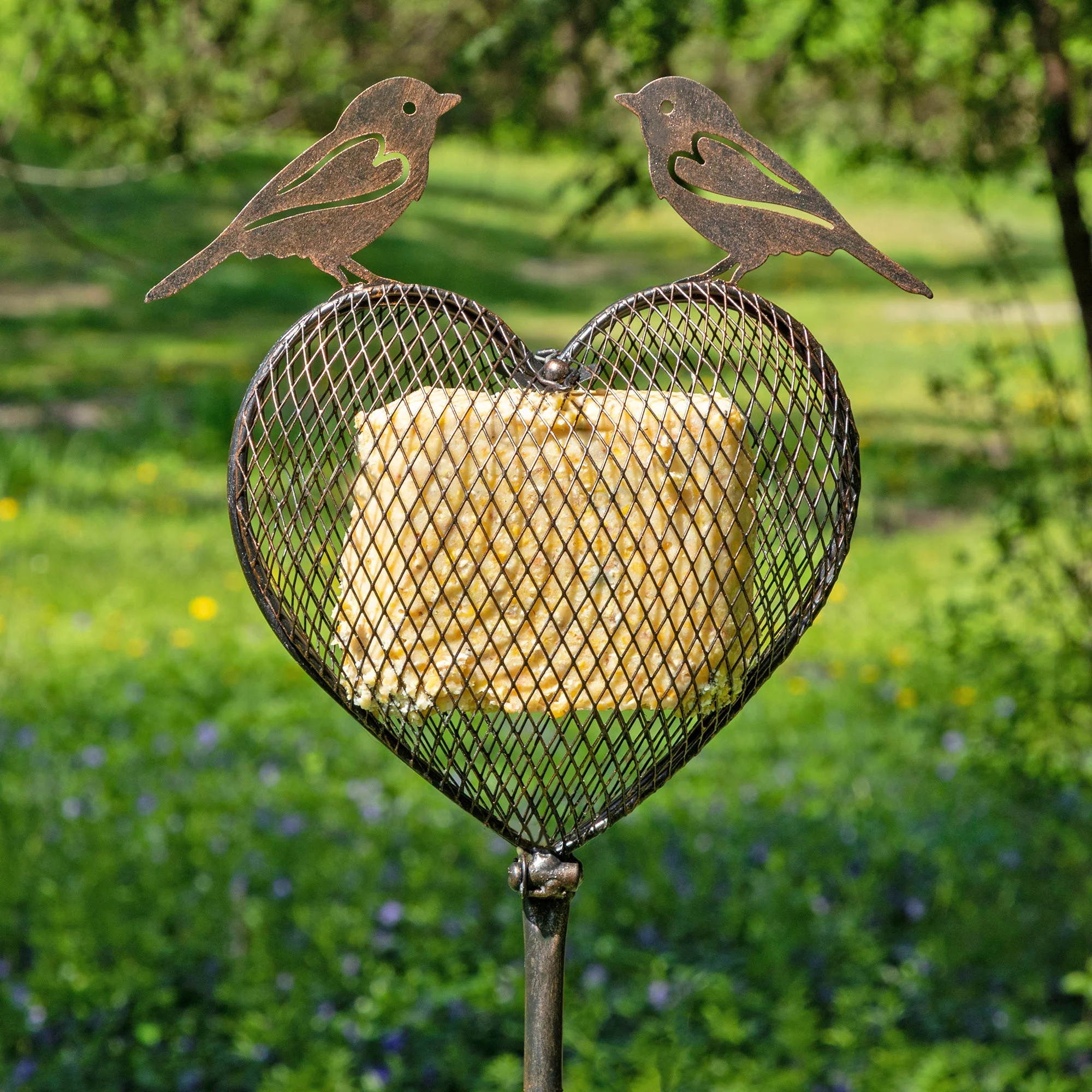 Love Birds Metal Bird Feeder Stake - Image 10