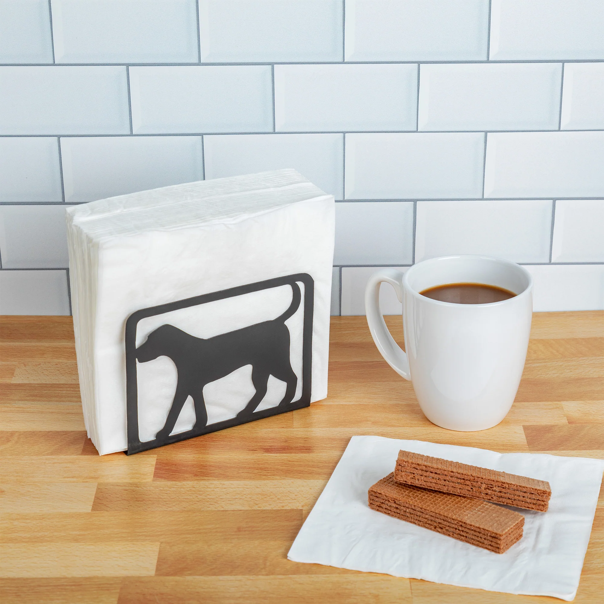 Black Dog Handmade Napkin Holder - Image 2