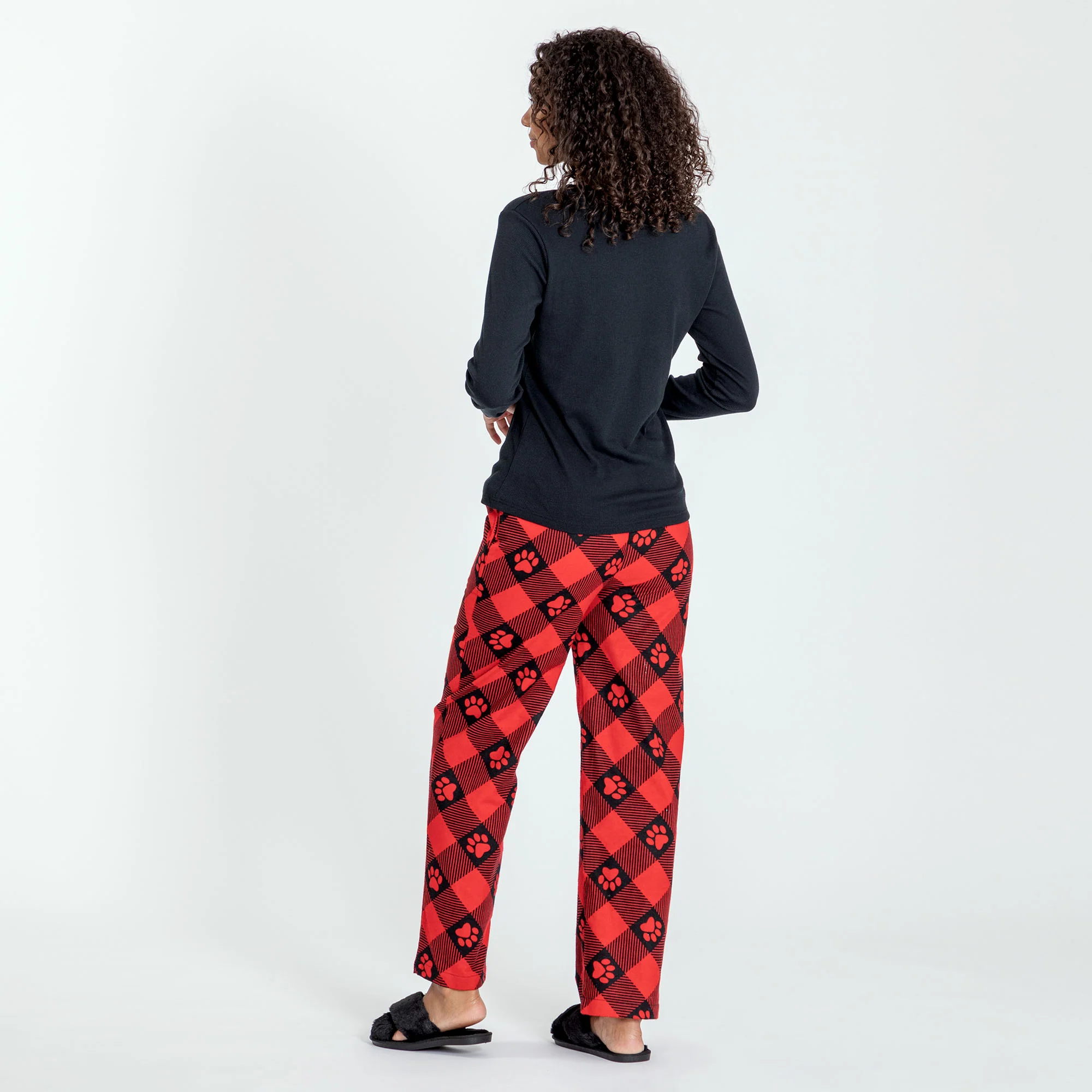 Paw Print Thermal & Flannel Pajama Set - Image 7