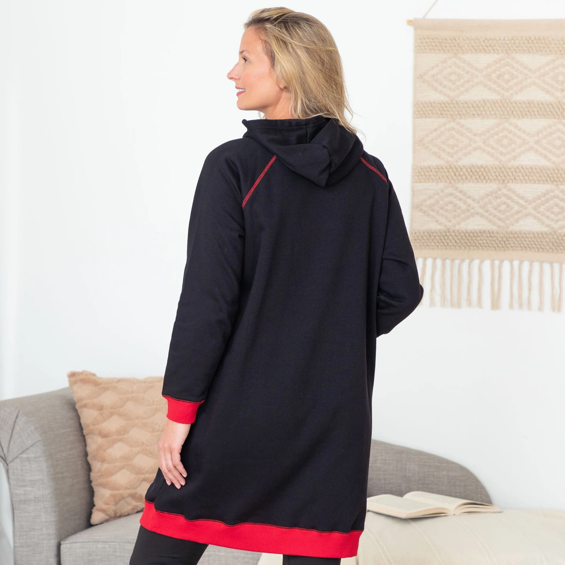 Paw Print Oversized Hooded Sweatshirt - Image 5