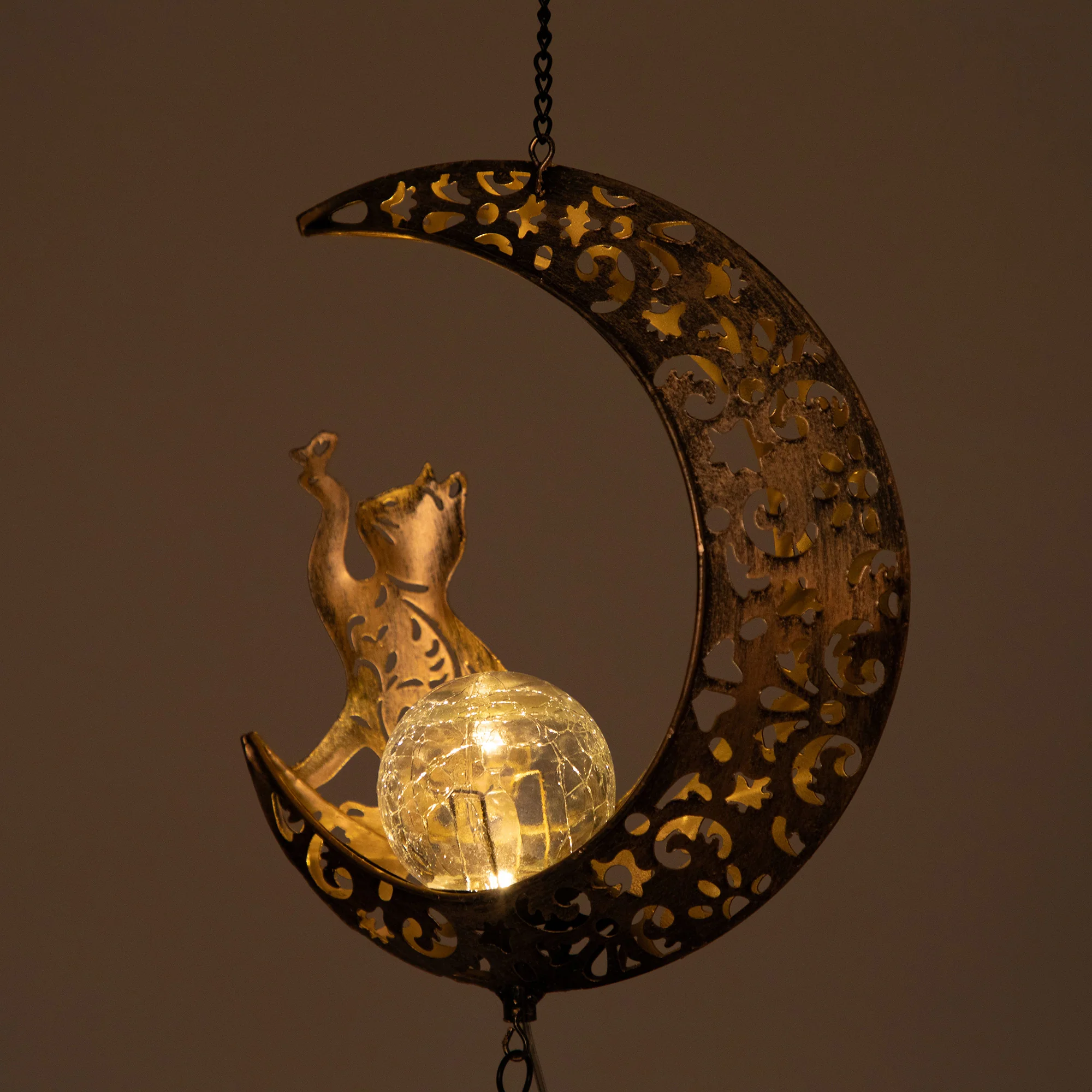Pet Crescent Moon Solar Wind Chime - Image 11