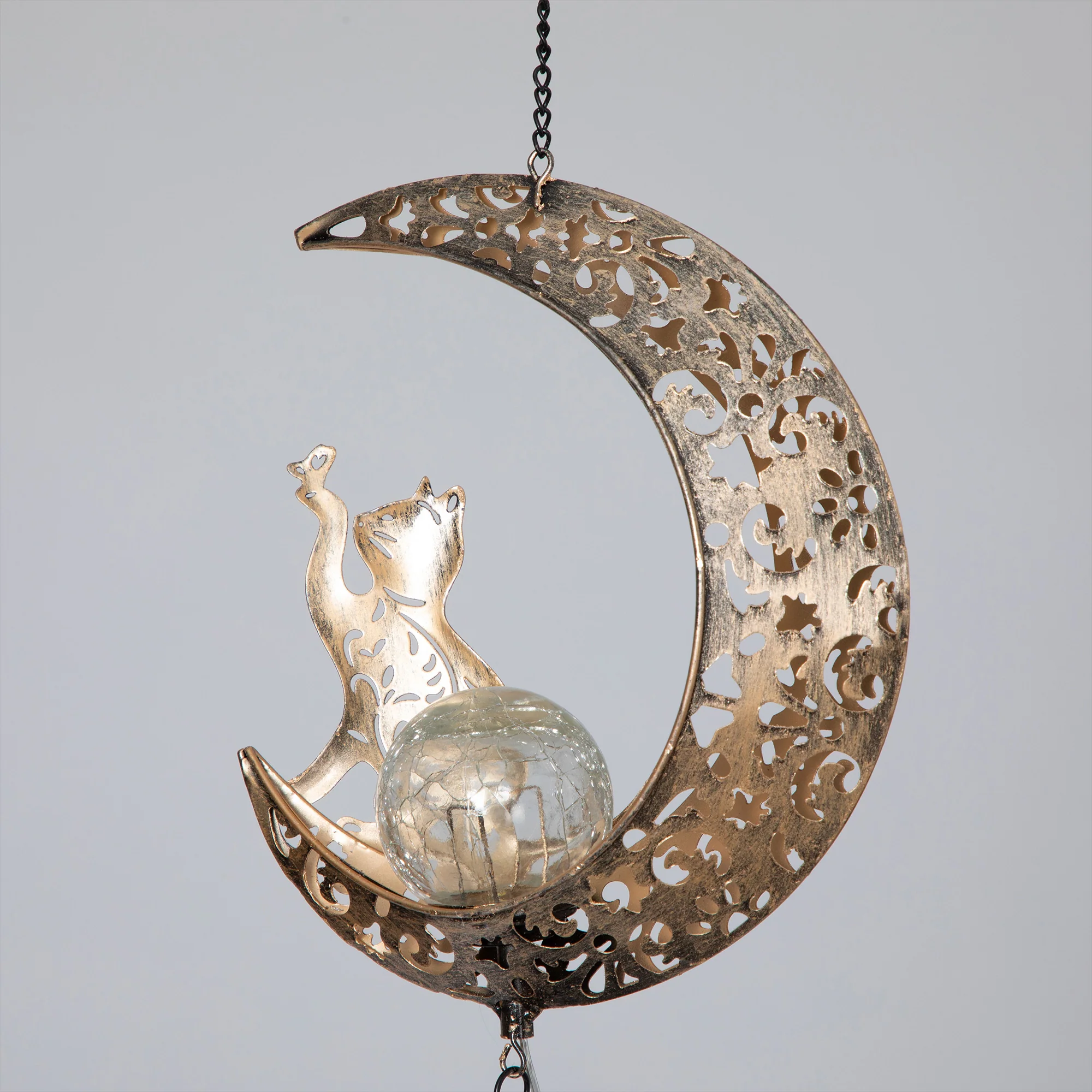 Pet Crescent Moon Solar Wind Chime - Image 8