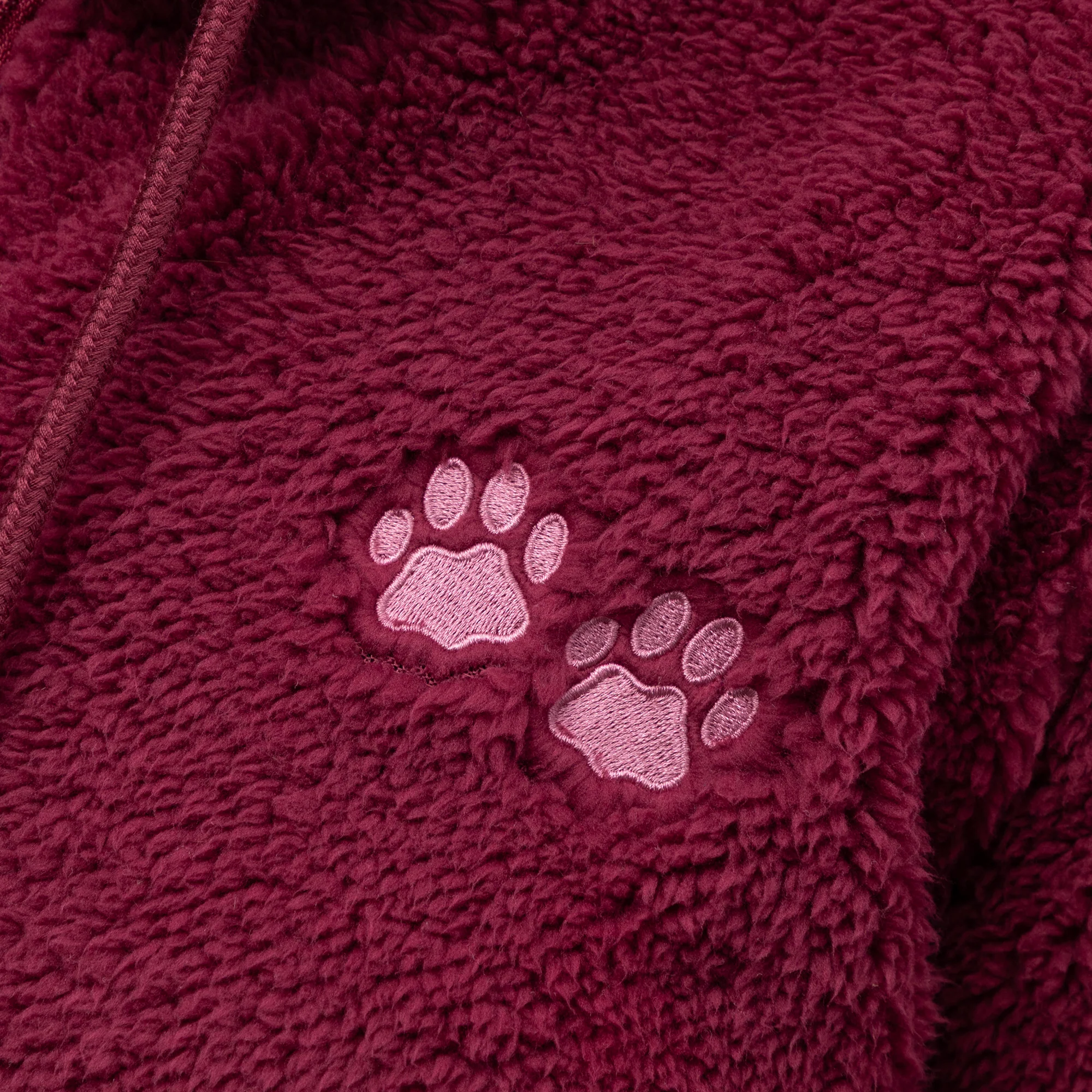 Purple Paws Plush Sherpa Fleece Quarter Zip Hoodie - Image 16
