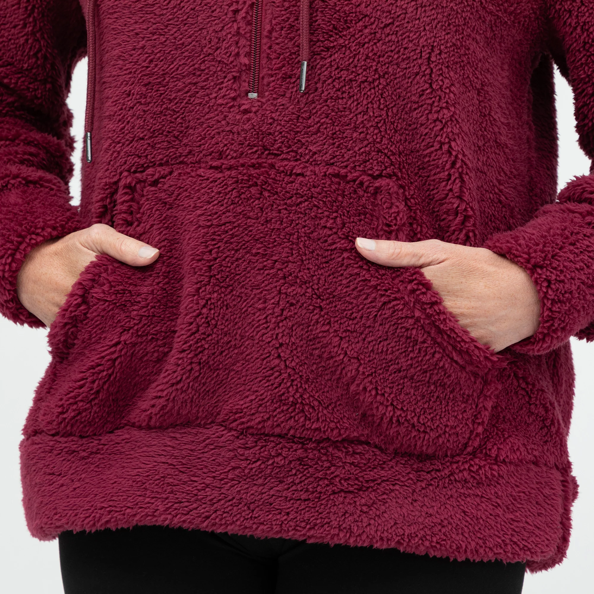 Purple Paws Plush Sherpa Fleece Quarter Zip Hoodie - Image 17