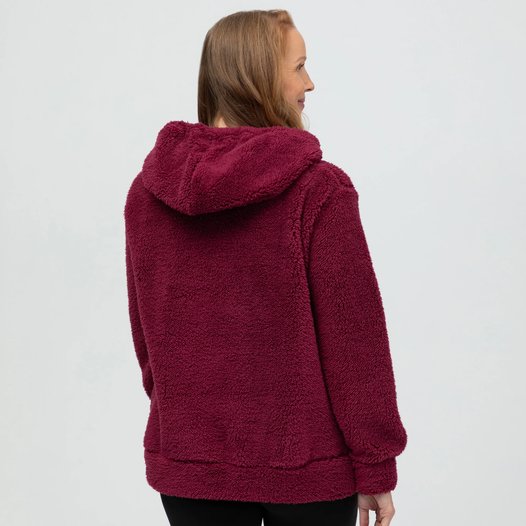 Purple Paws Plush Sherpa Fleece Quarter Zip Hoodie - Image 21