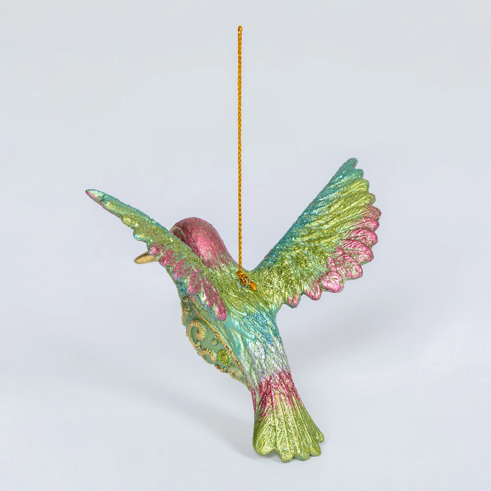 Colorful Beaded Hummingbird Ornament - Image 4