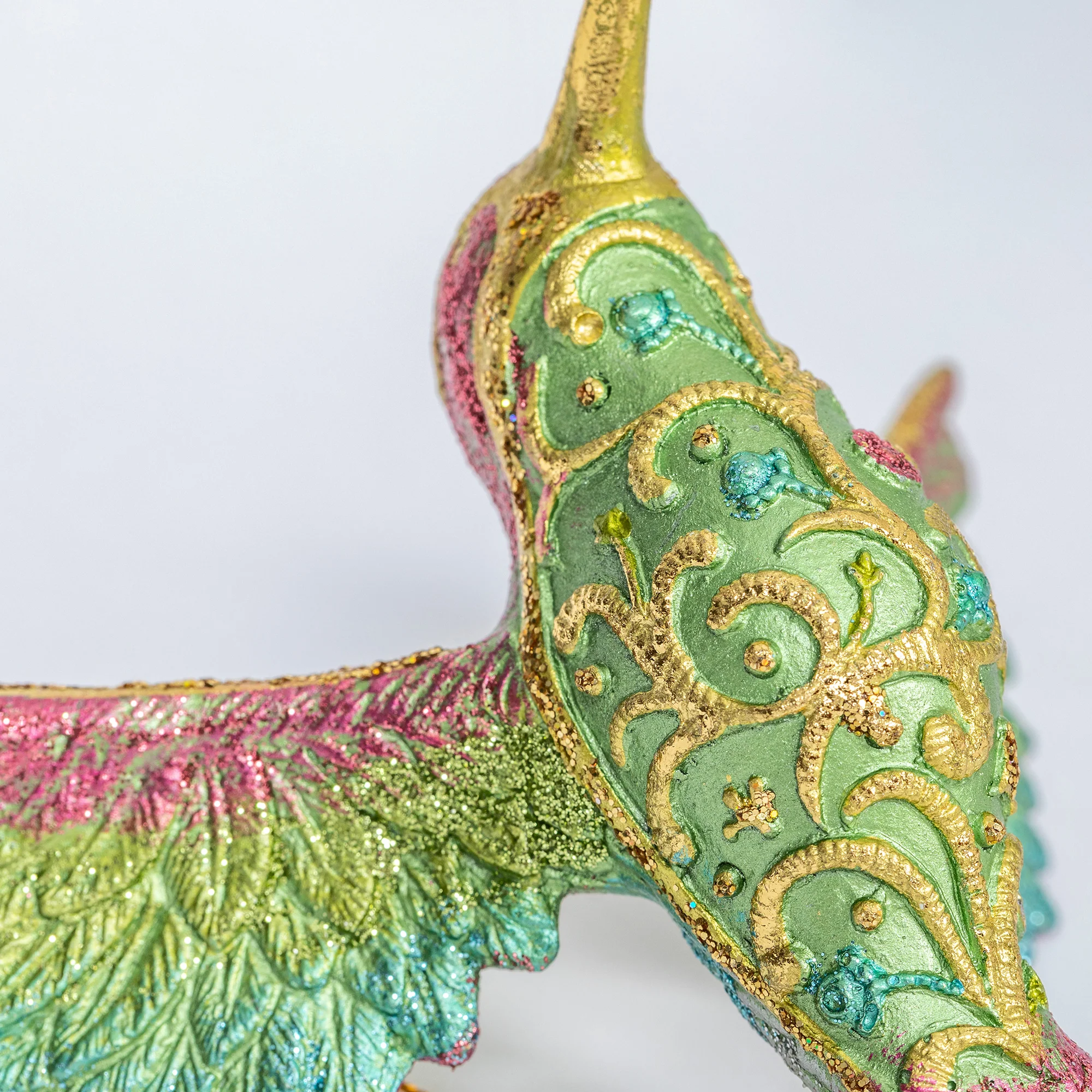 Colorful Beaded Hummingbird Ornament - Image 5