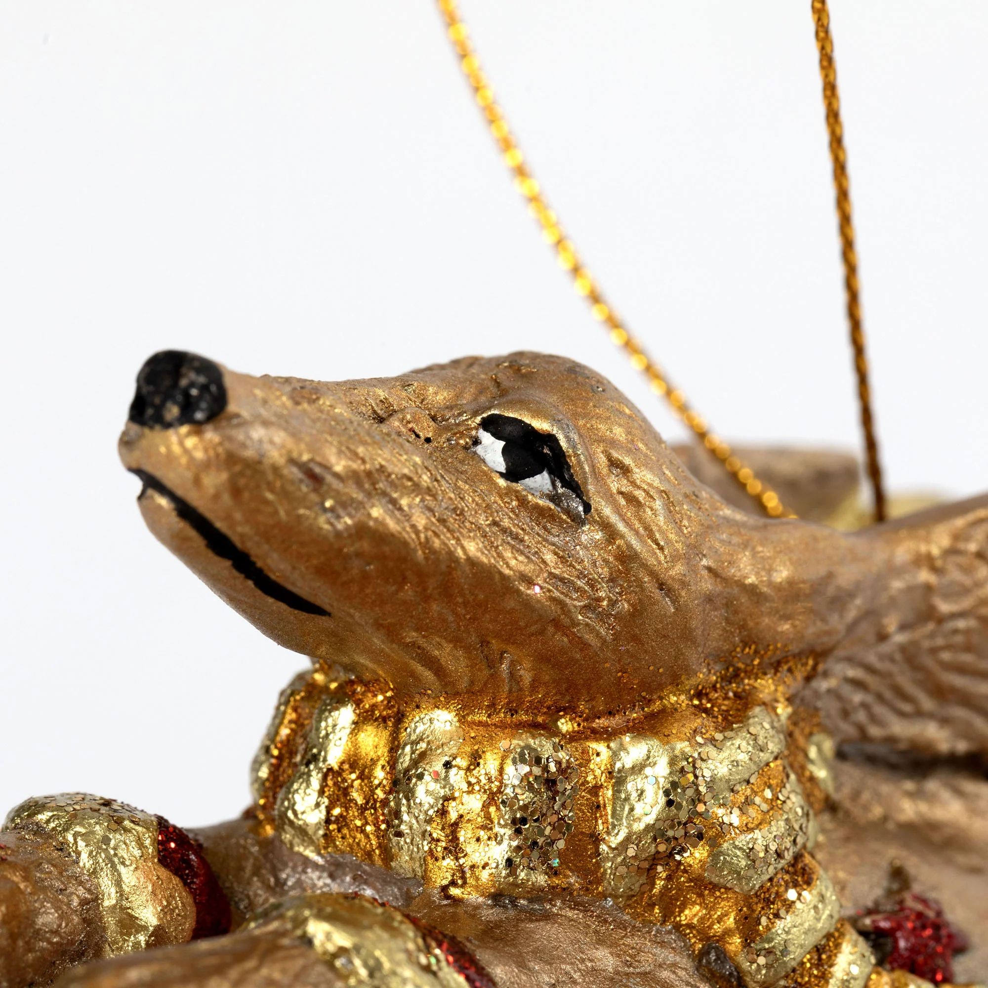 Beaded Coppertini Dog Ornament - Image 2