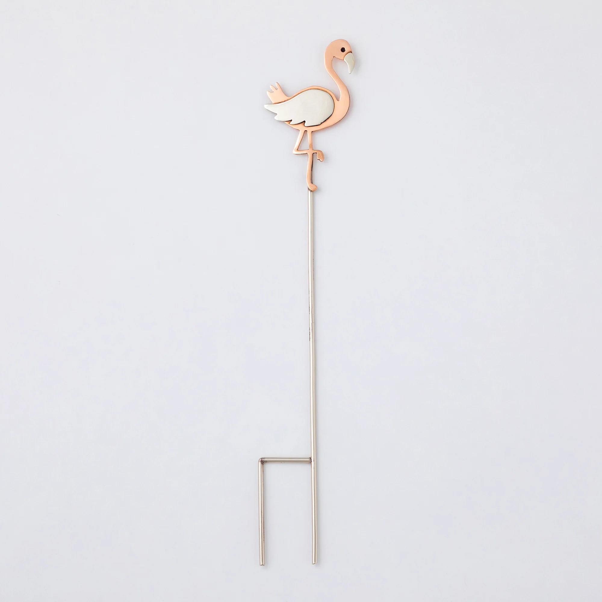Flamingo Mixed Metal Plant Stake - Image 5