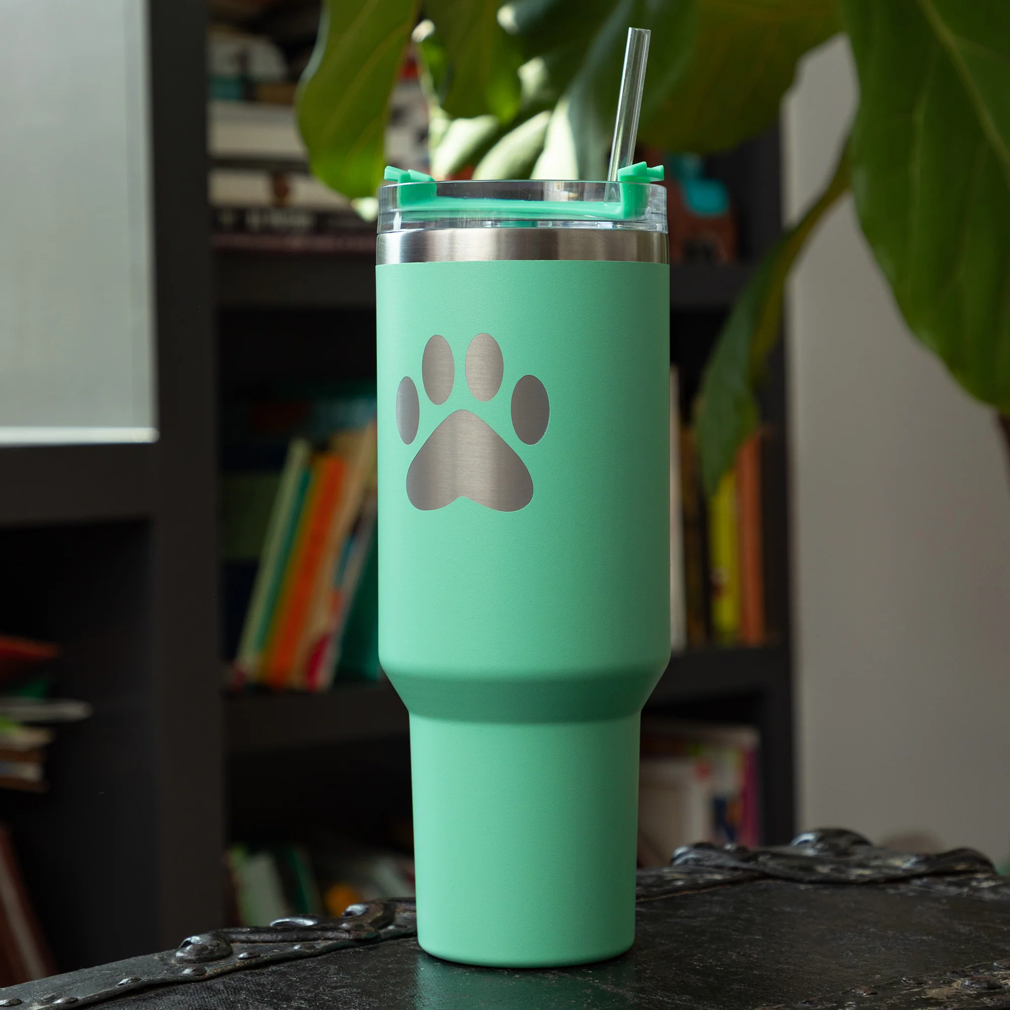 Paw Print Vacuum Sealed Stainless Steel Tumbler - 40 oz - Image 12