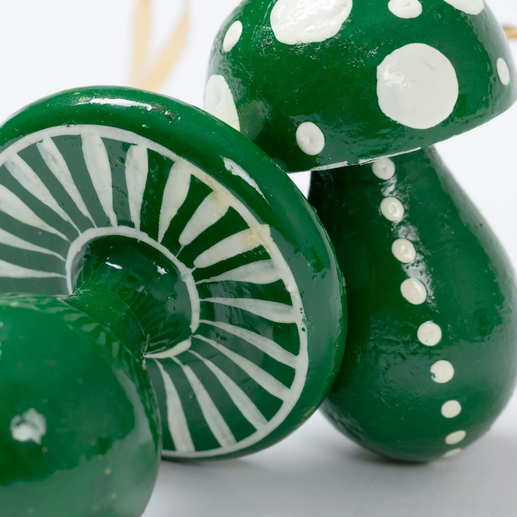 Hand Painted Mushroom Ornaments - Set of 2 - Image 6