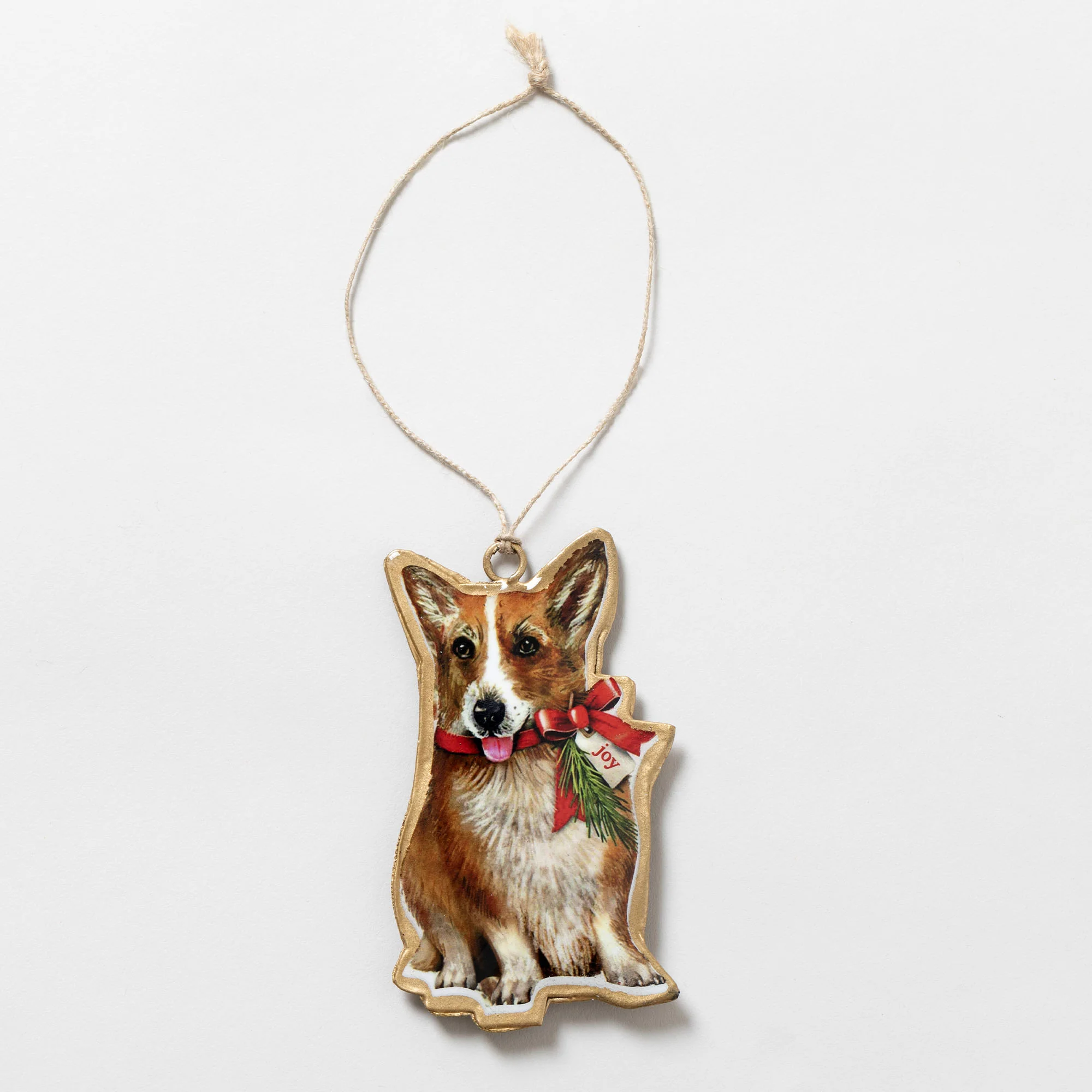 Corgi Love Metal Ornament - Image 3