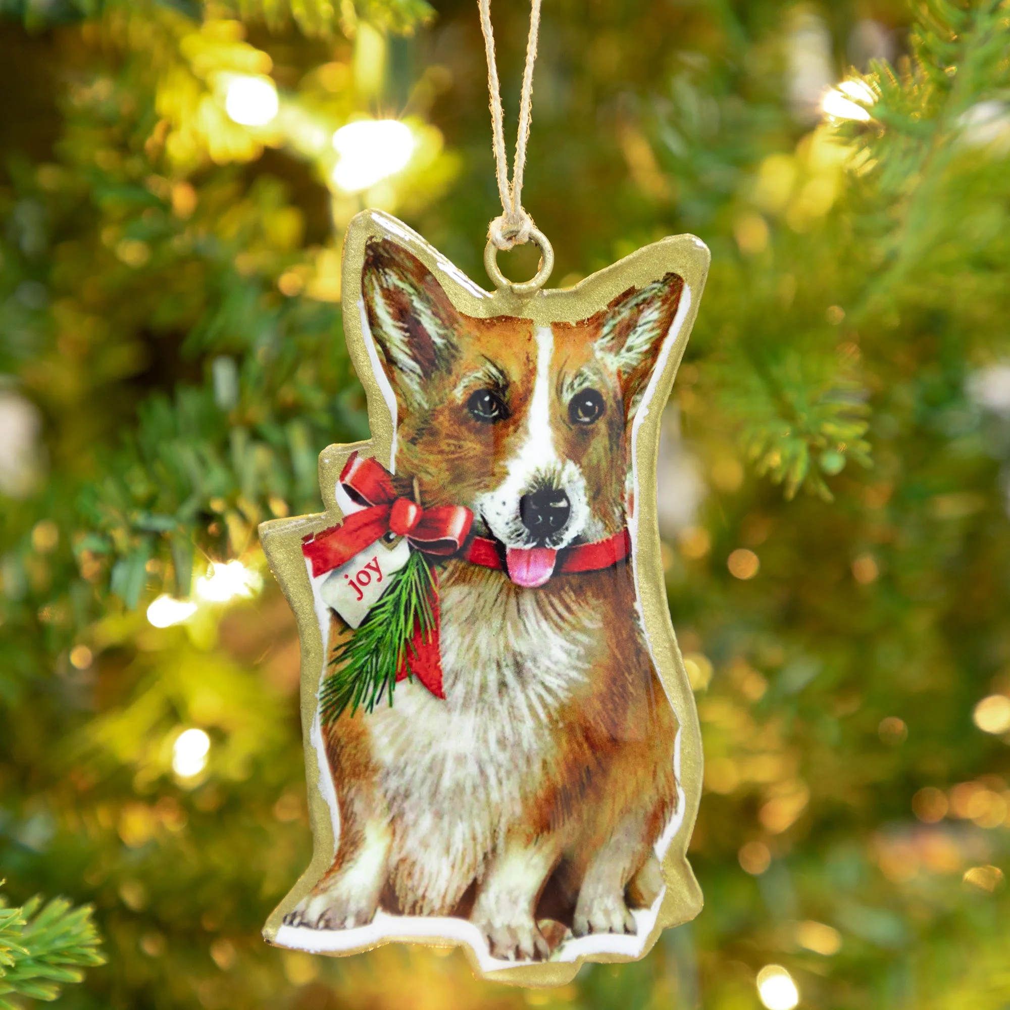 Corgi Love Metal Ornament - Image 4