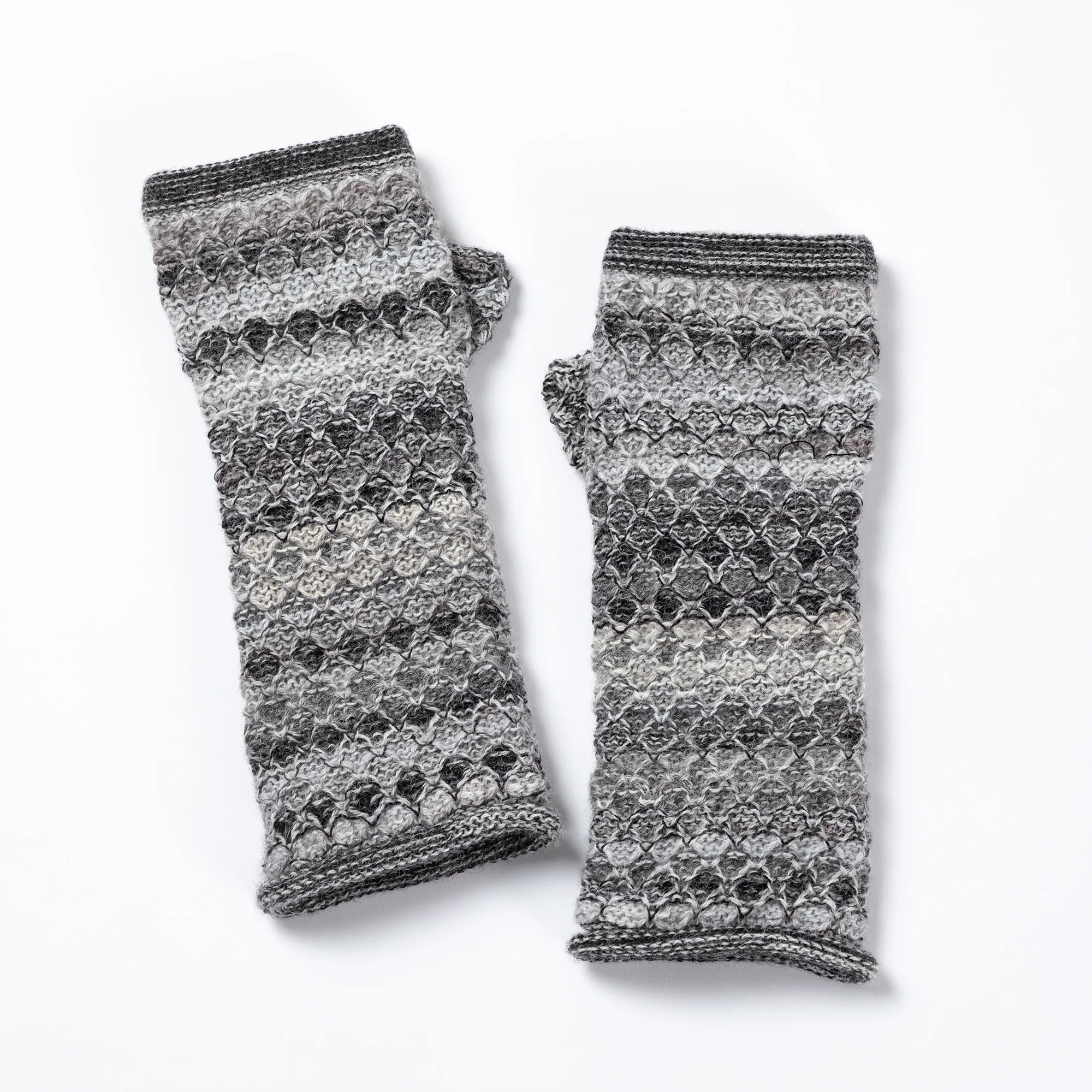Colorful Alpaca Fingerless Mittens - Image 11