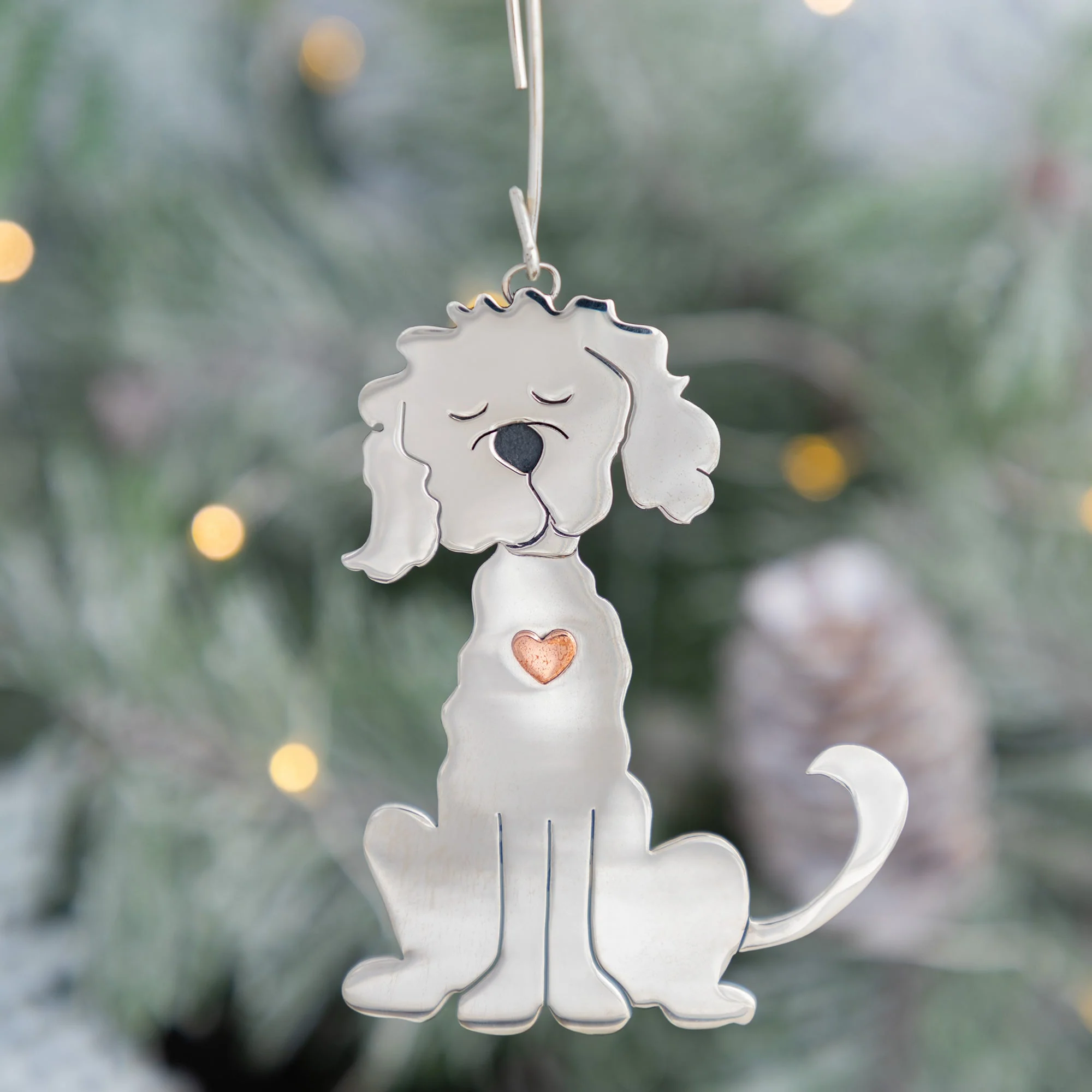 Fluffy Dog Mixed Metal Ornament - Image 5