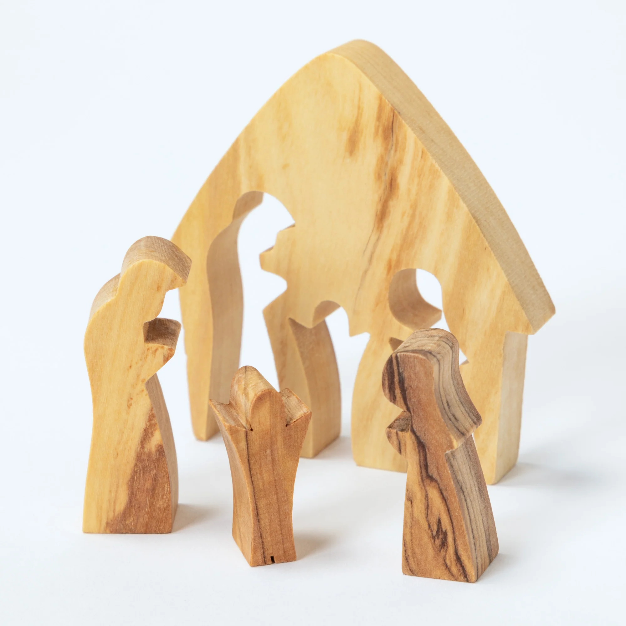 Hand Carved Olive Wood Holy Family Nativity Puzzle - Image 4