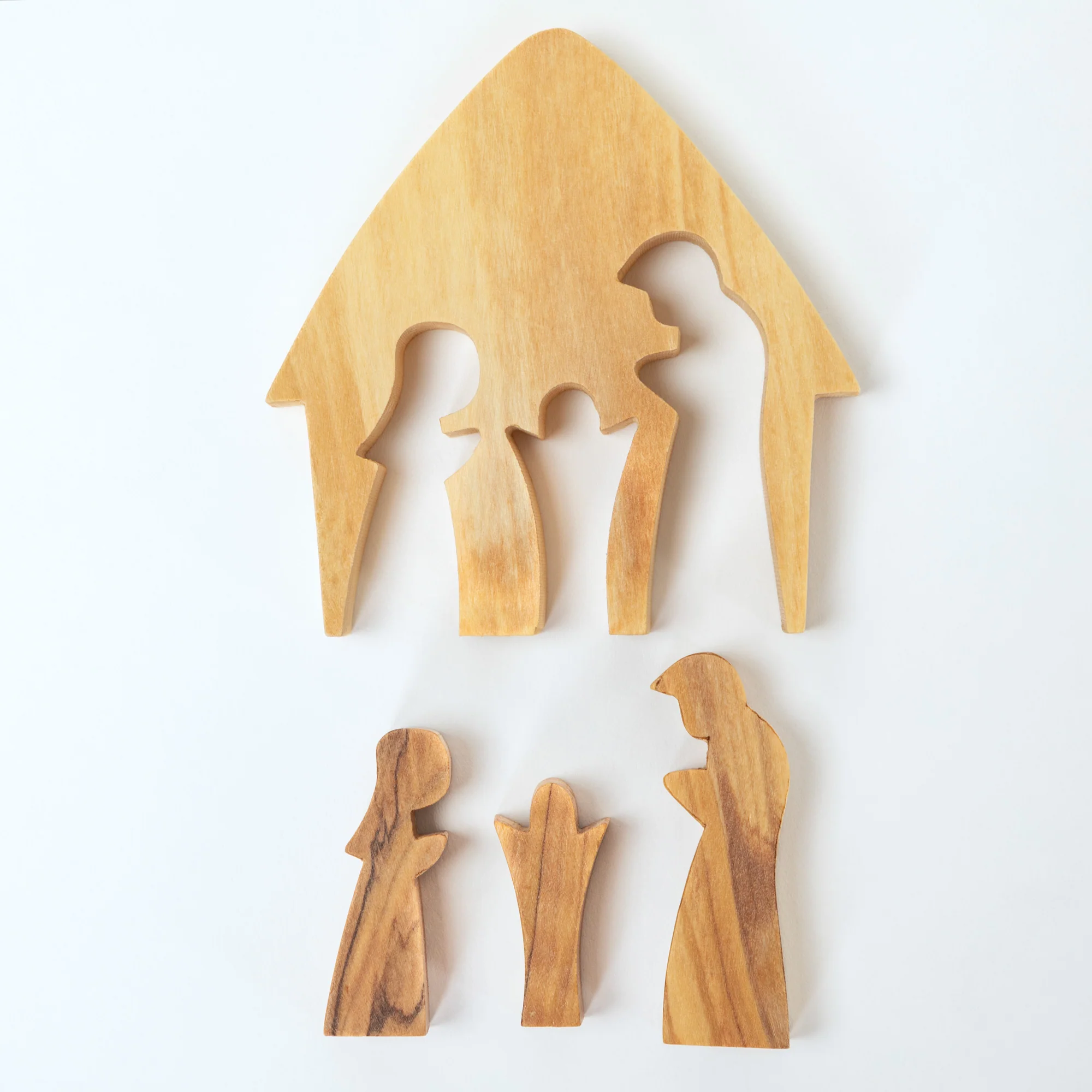 Hand Carved Olive Wood Holy Family Nativity Puzzle - Image 5