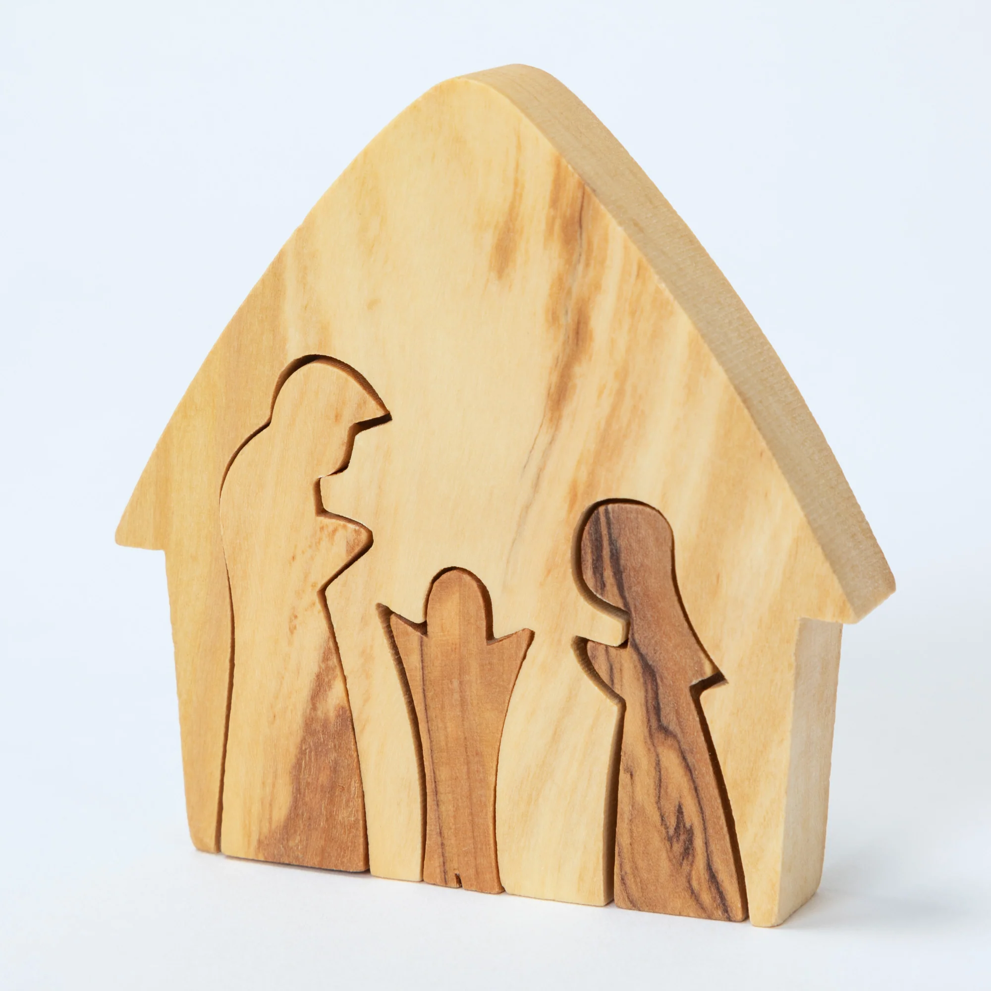 Hand Carved Olive Wood Holy Family Nativity Puzzle - Image 6