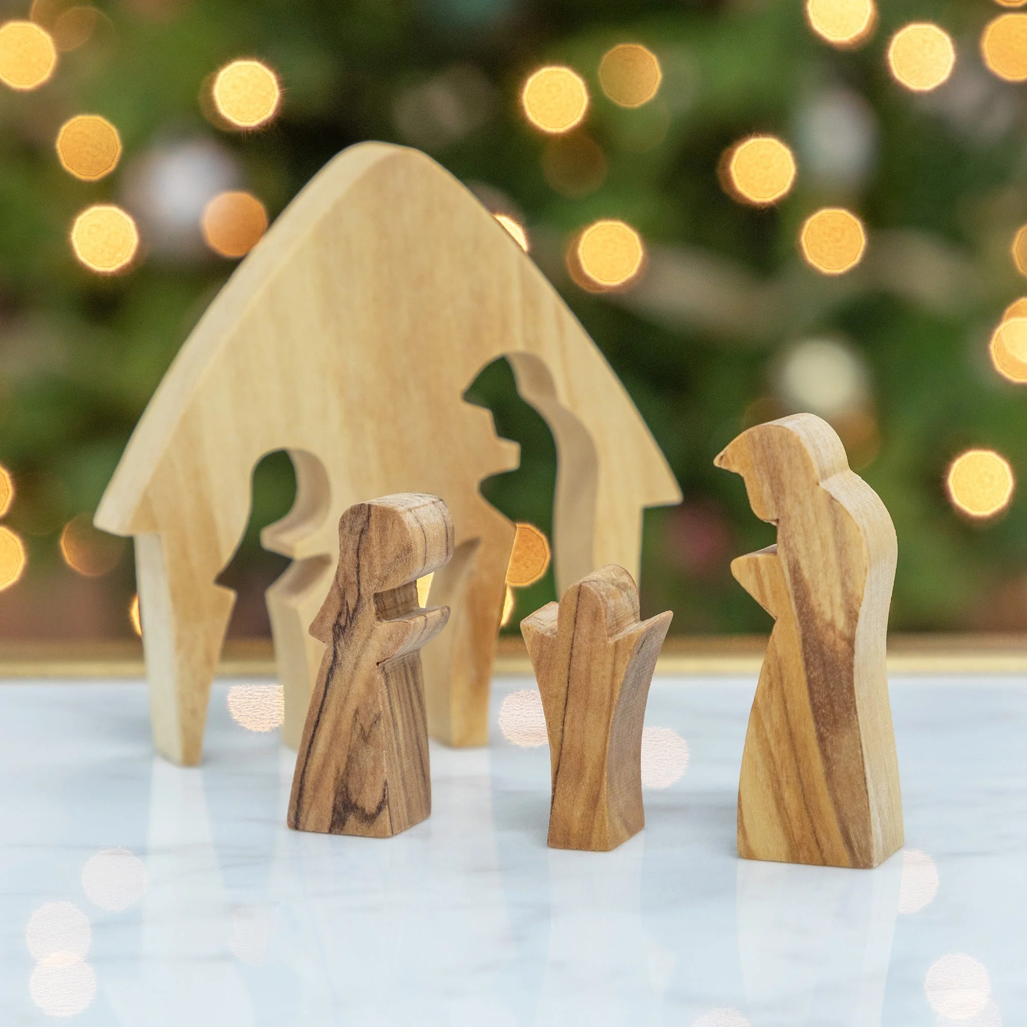 Hand Carved Olive Wood Holy Family Nativity Puzzle - Image 7