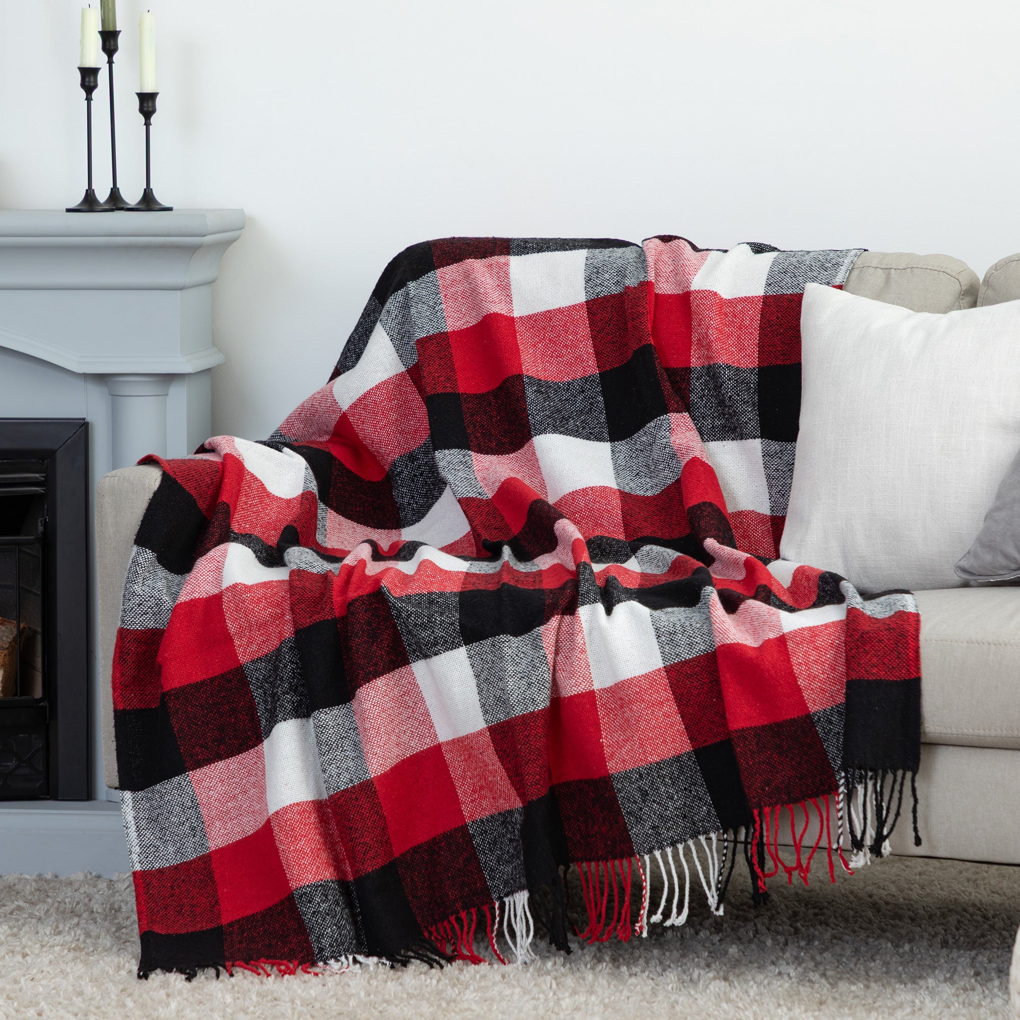 Ukrainian Wool-Blend Fringed Throw Blanket - Image 18