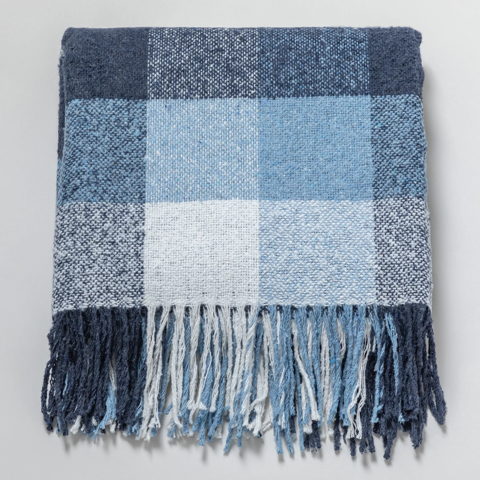 Ukrainian Wool-Blend Fringed Throw Blanket - Image 6
