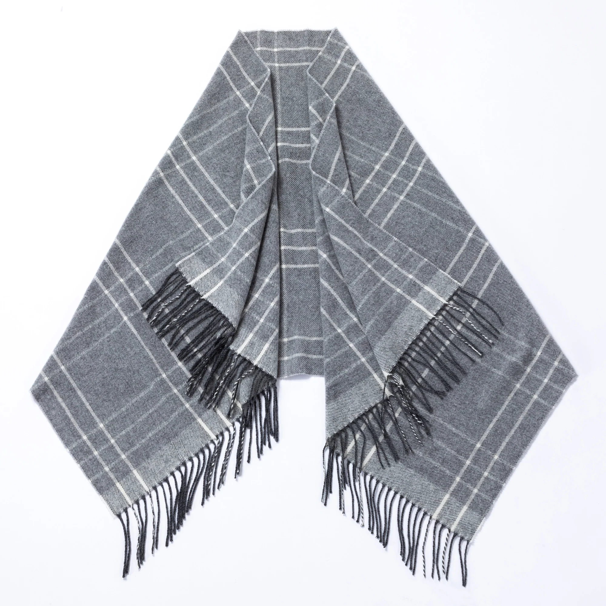 Ukrainian Merino Wool & Cashmere Plaid Shawl - Image 23
