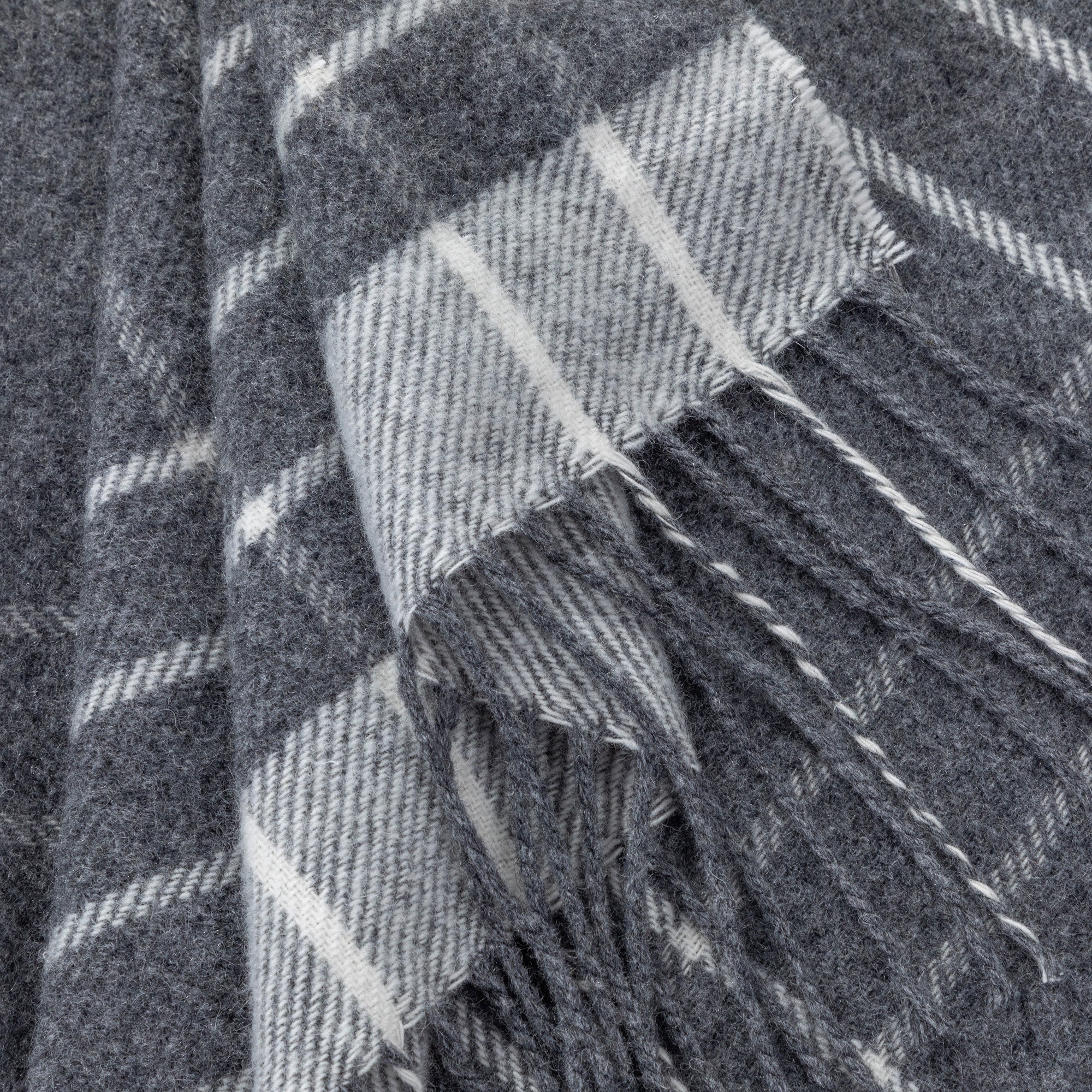 Ukrainian Merino Wool & Cashmere Plaid Shawl - Image 5