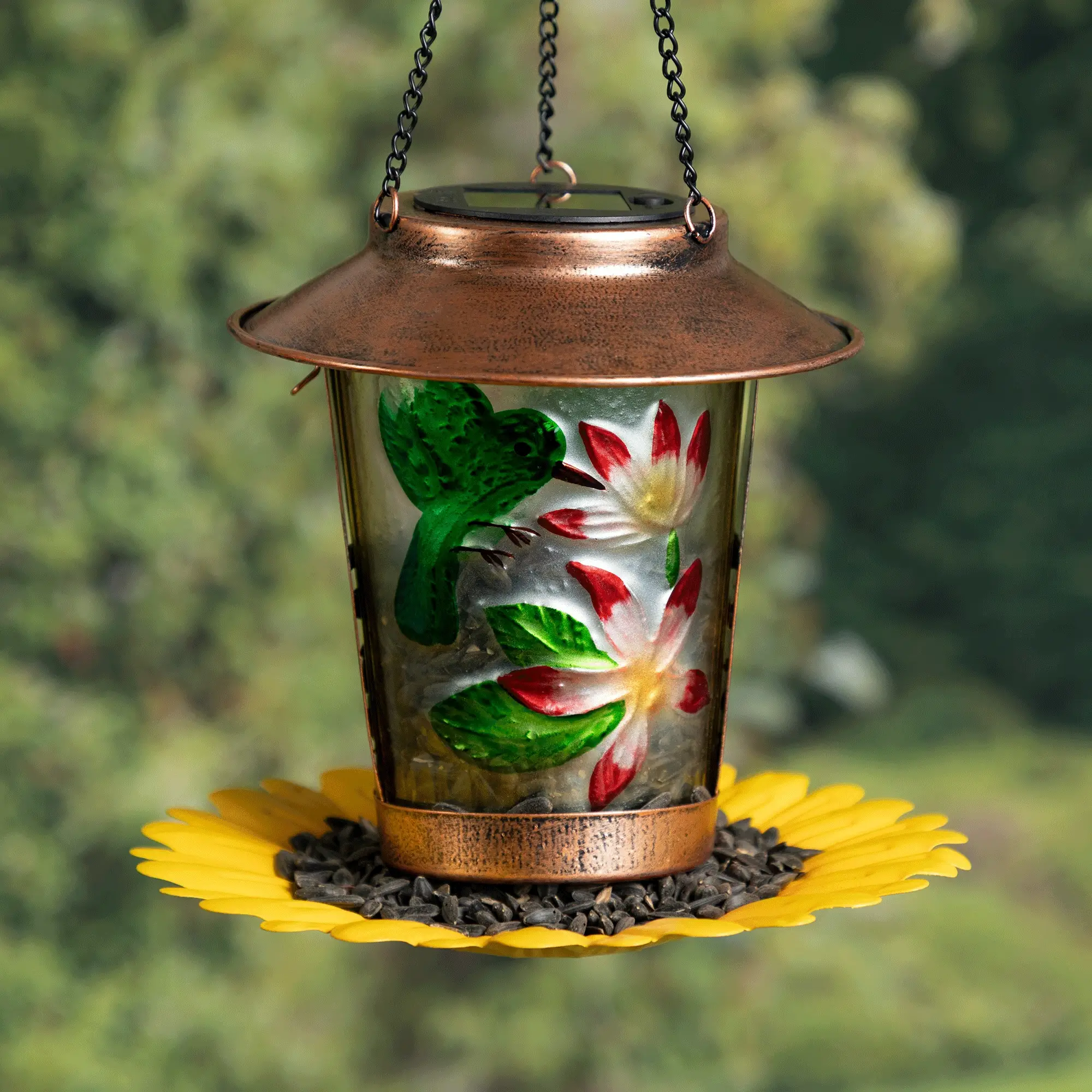 Hummingbird Solar Hanging Bird Feeder - Image 2