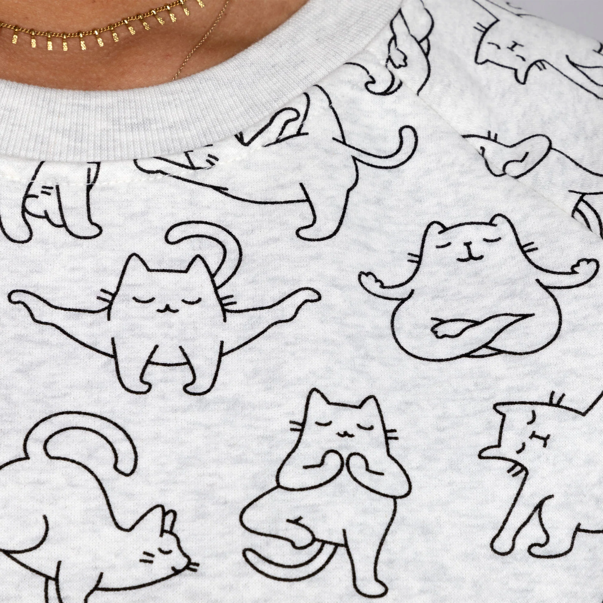 Cat Yoga Crew Sweatshirt - Image 2