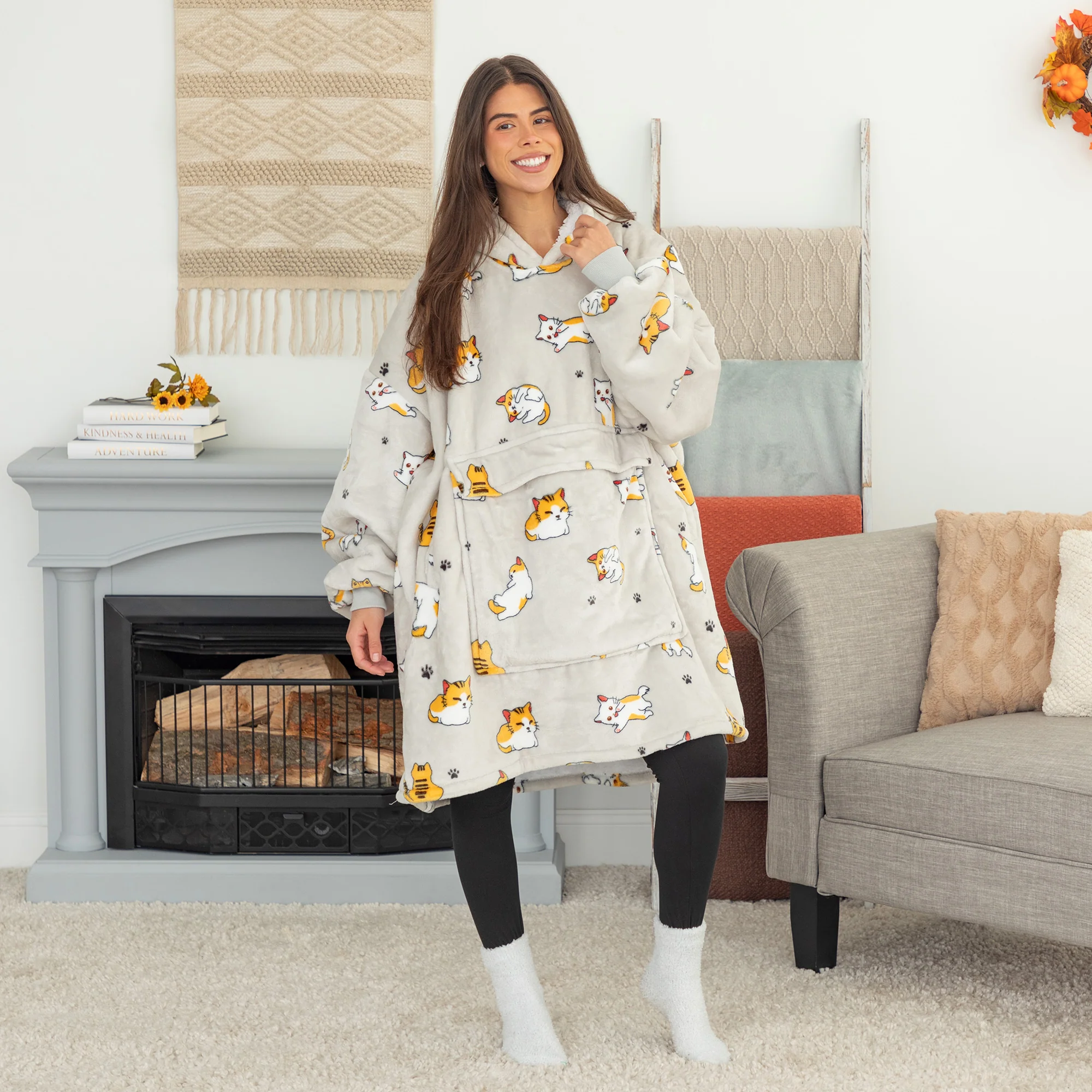 Wearable Pet Pocket Hoodie Blanket - Image 5