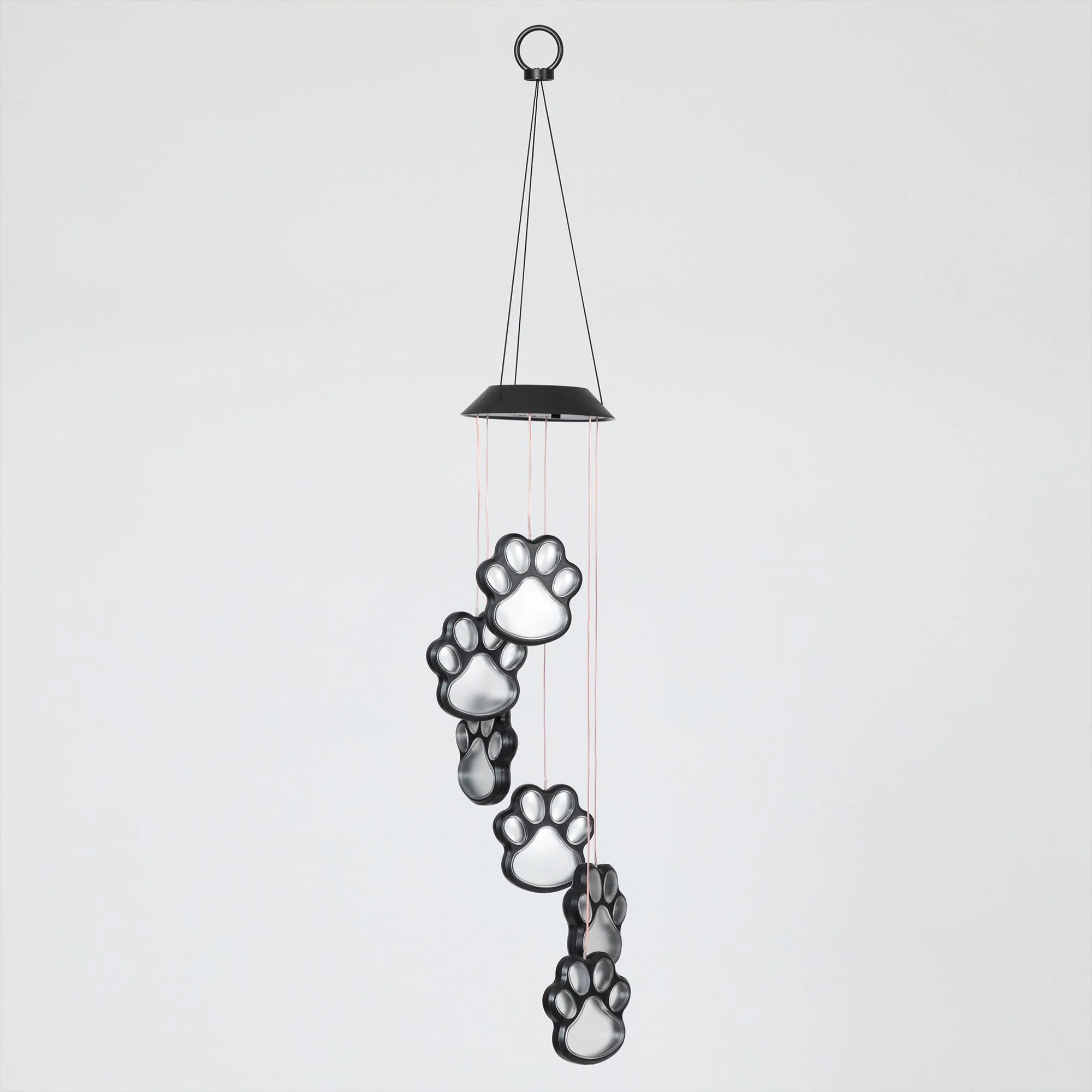 Multicolor Paw Print Solar Chime - Image 6