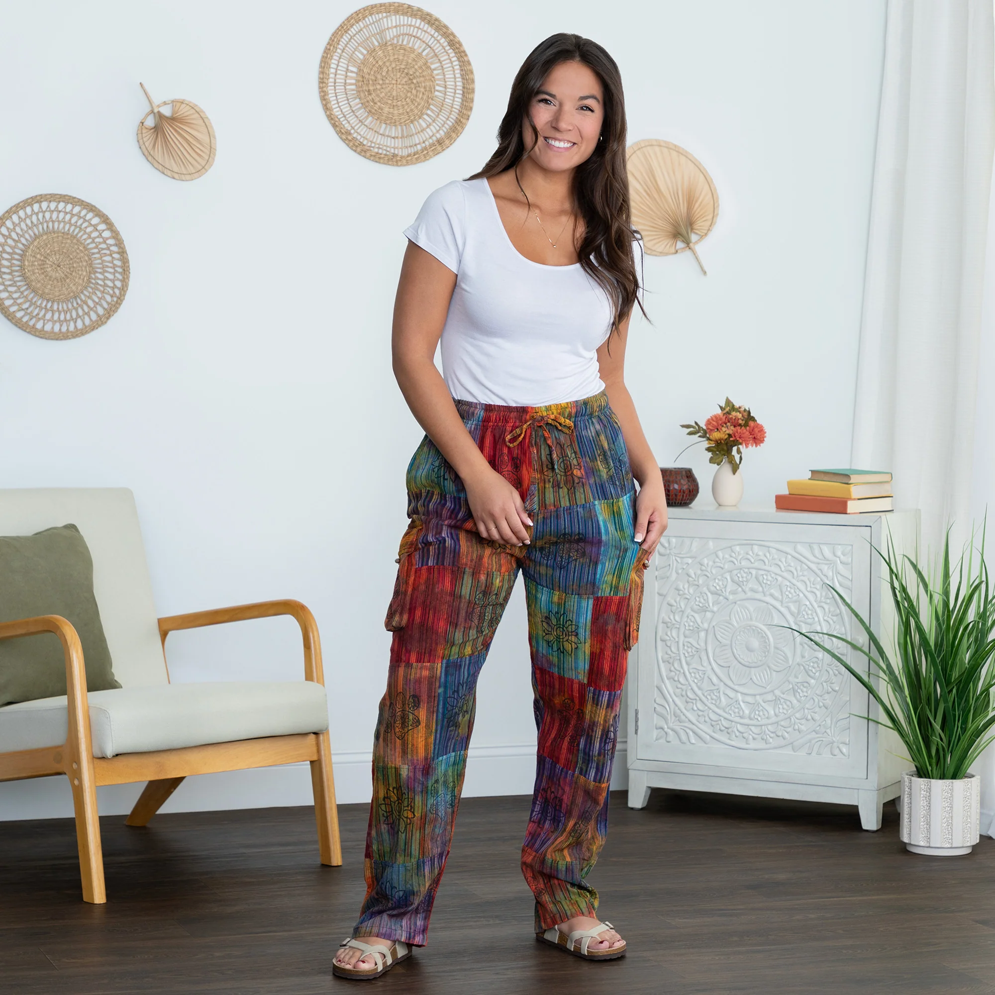 Tie-Dye Patchwork Paw Print Pants - Image 13