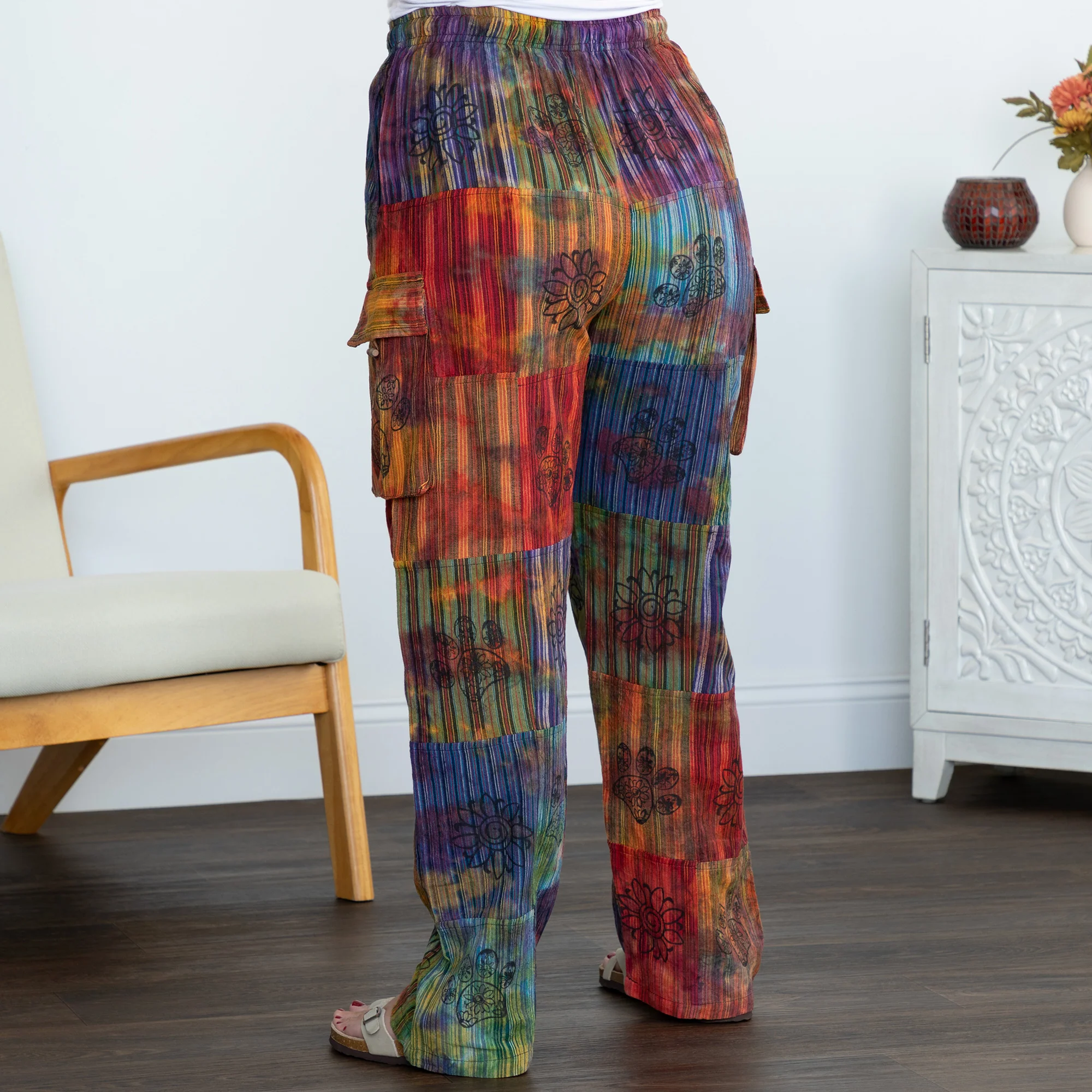 Tie-Dye Patchwork Paw Print Pants - Image 17