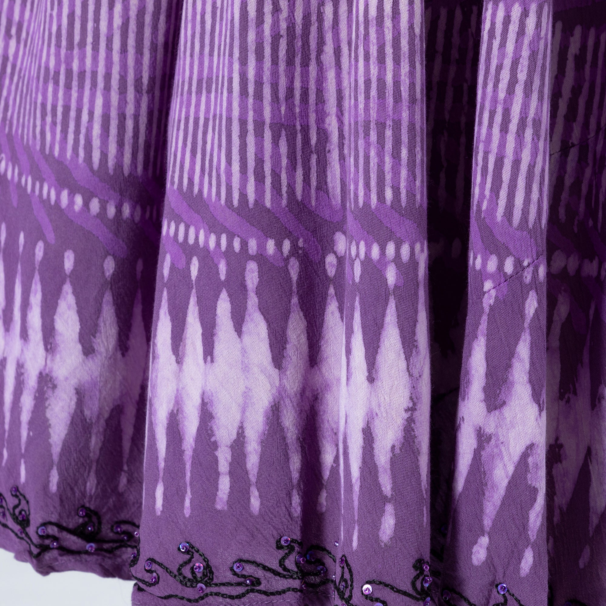 Purple Tie-Dye & Dots Sleeveless Dress - Image 4
