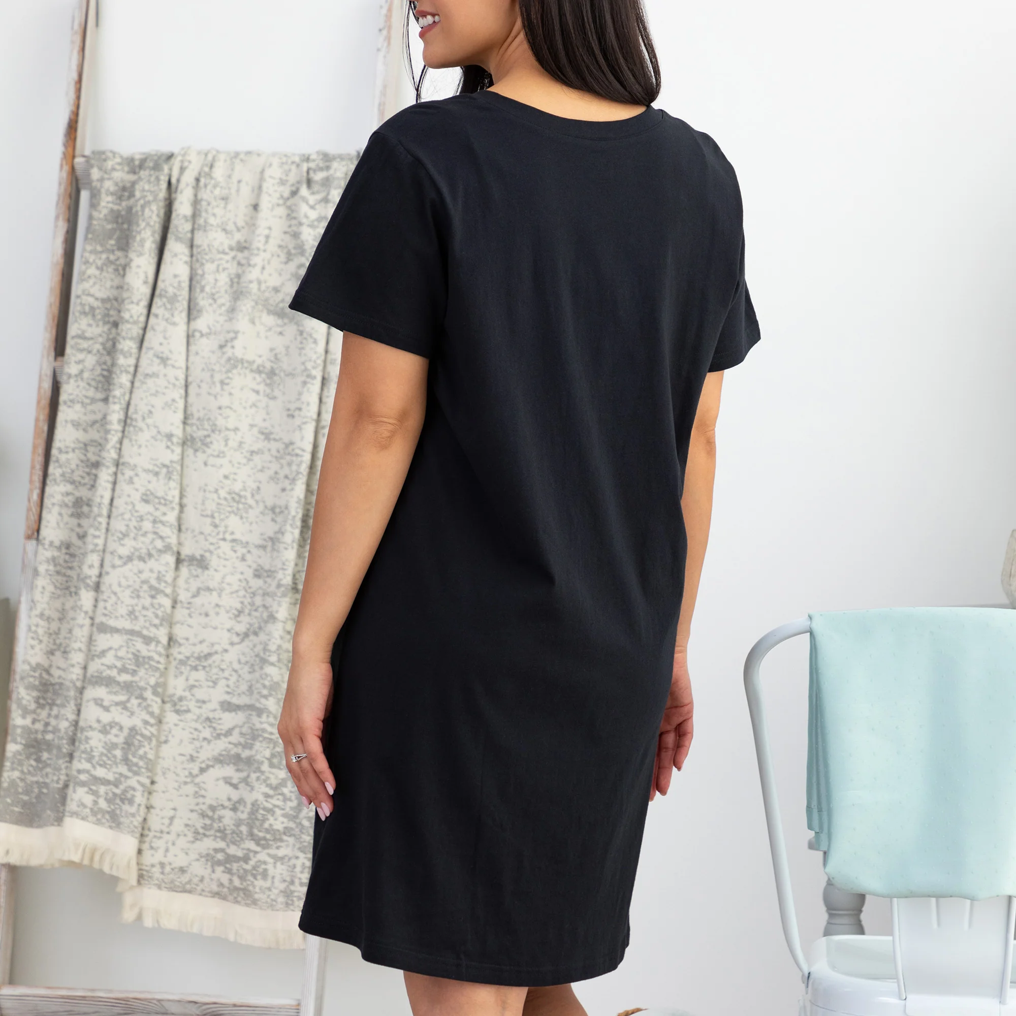 Gingham Paw V-Neck Nightgown - Image 3