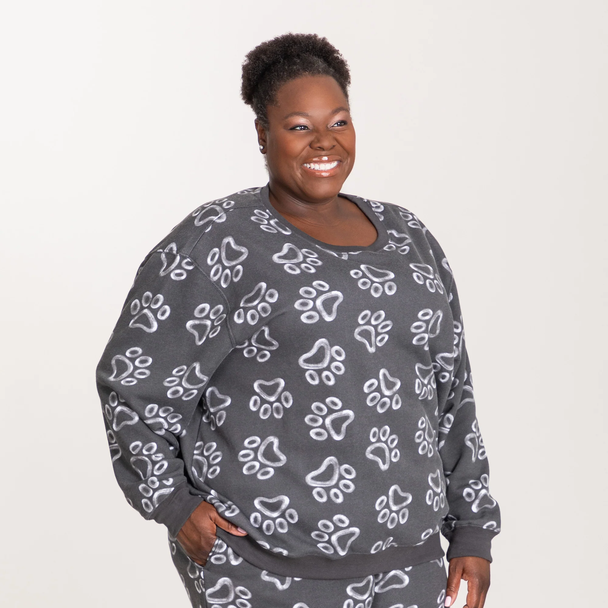 All Over Chalk Paw Sweatshirt - Image 2