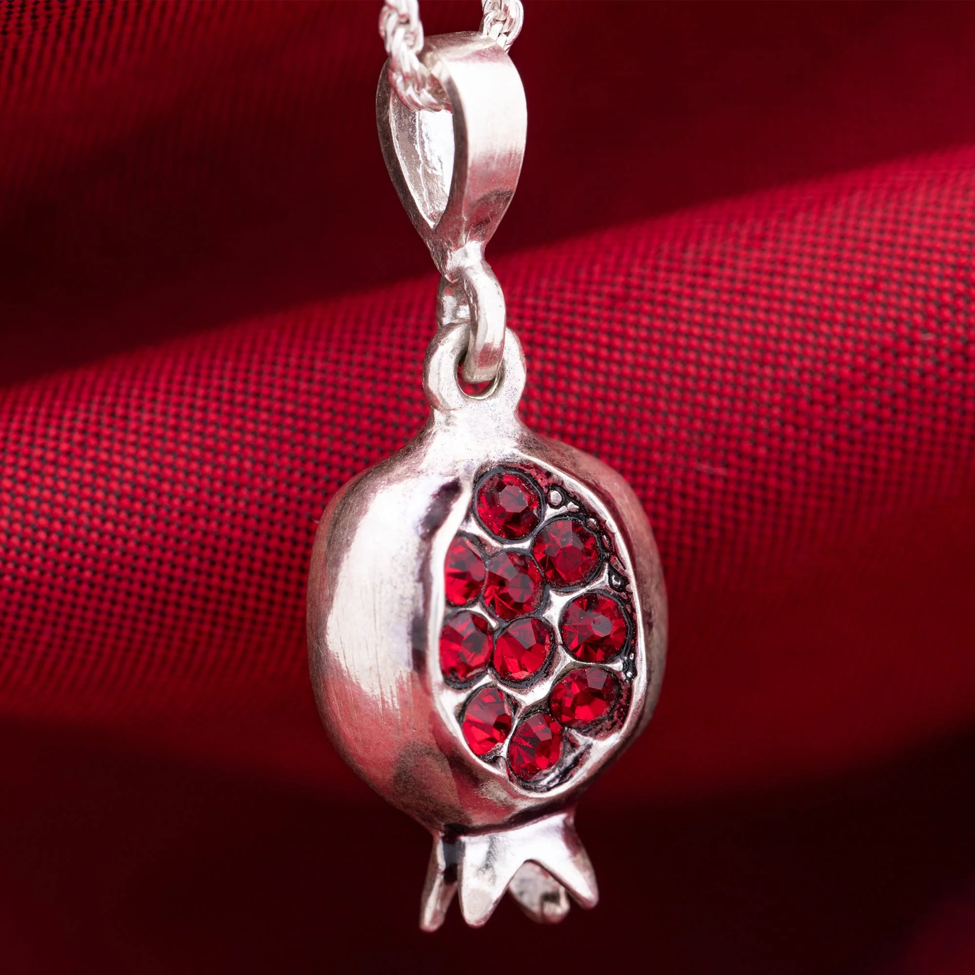 Sterling Pomegranate Armenian Necklace - Image 6