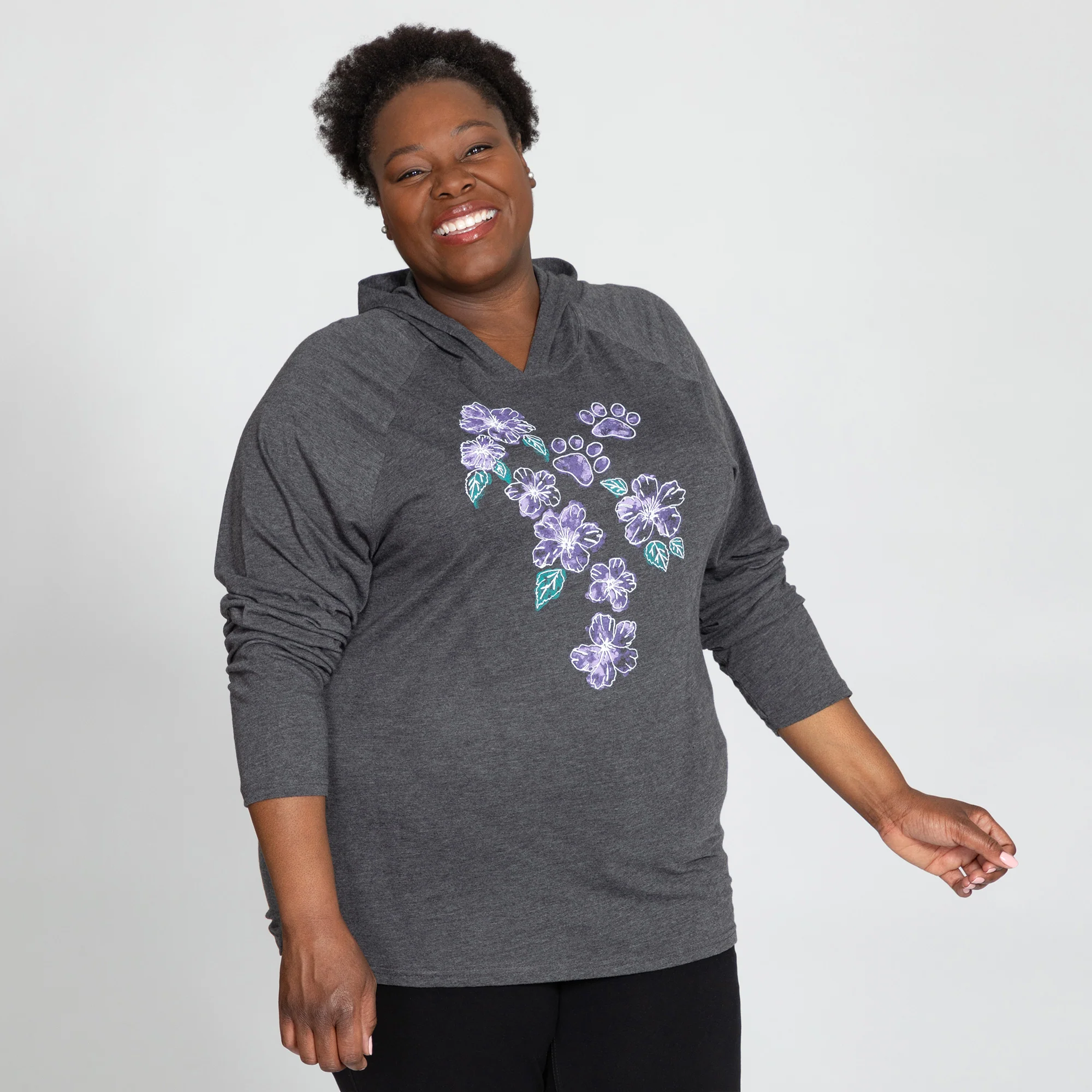 Hibiscus & Paws Ladies Hooded Tunic - Image 10