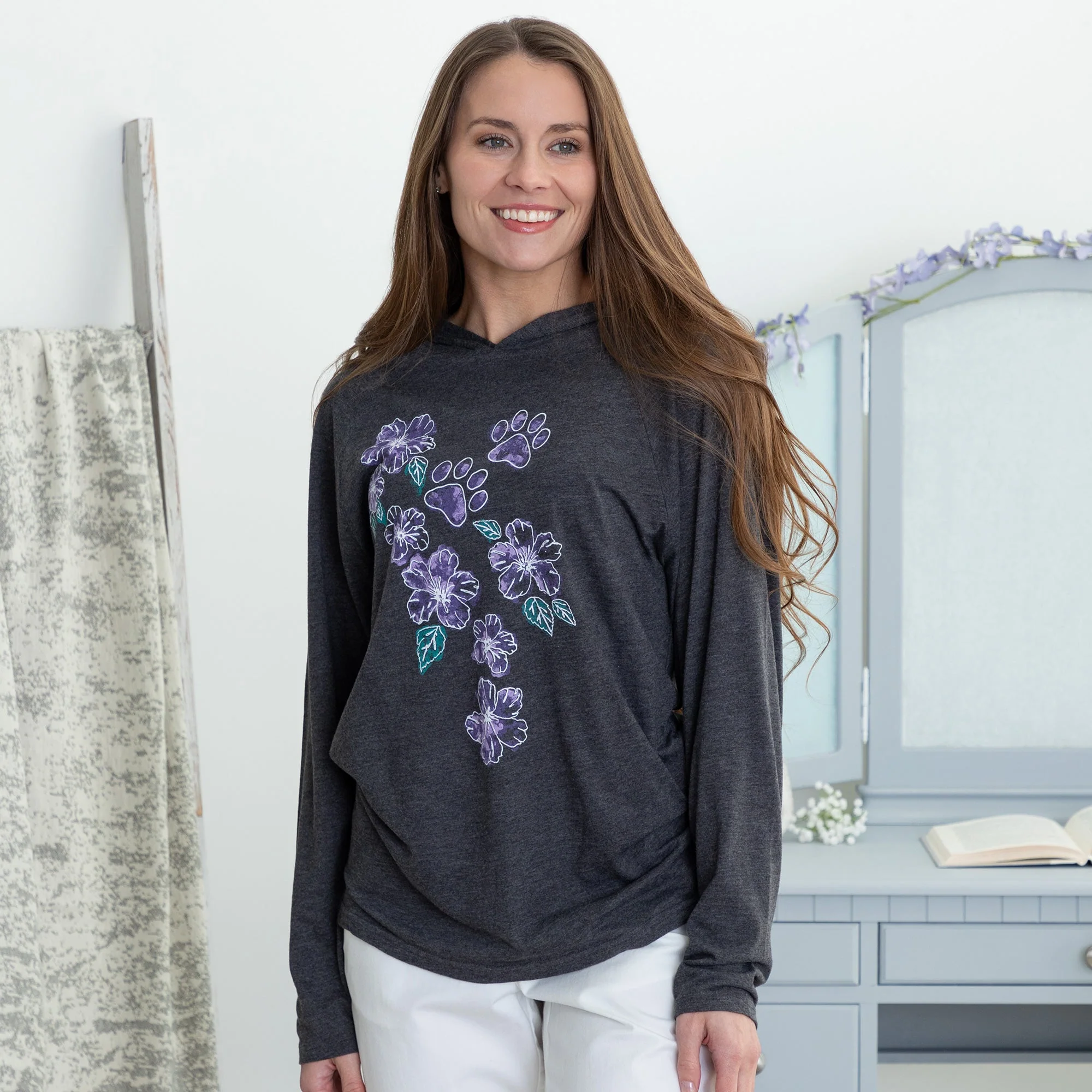 Hibiscus & Paws Ladies Hooded Tunic - Image 11