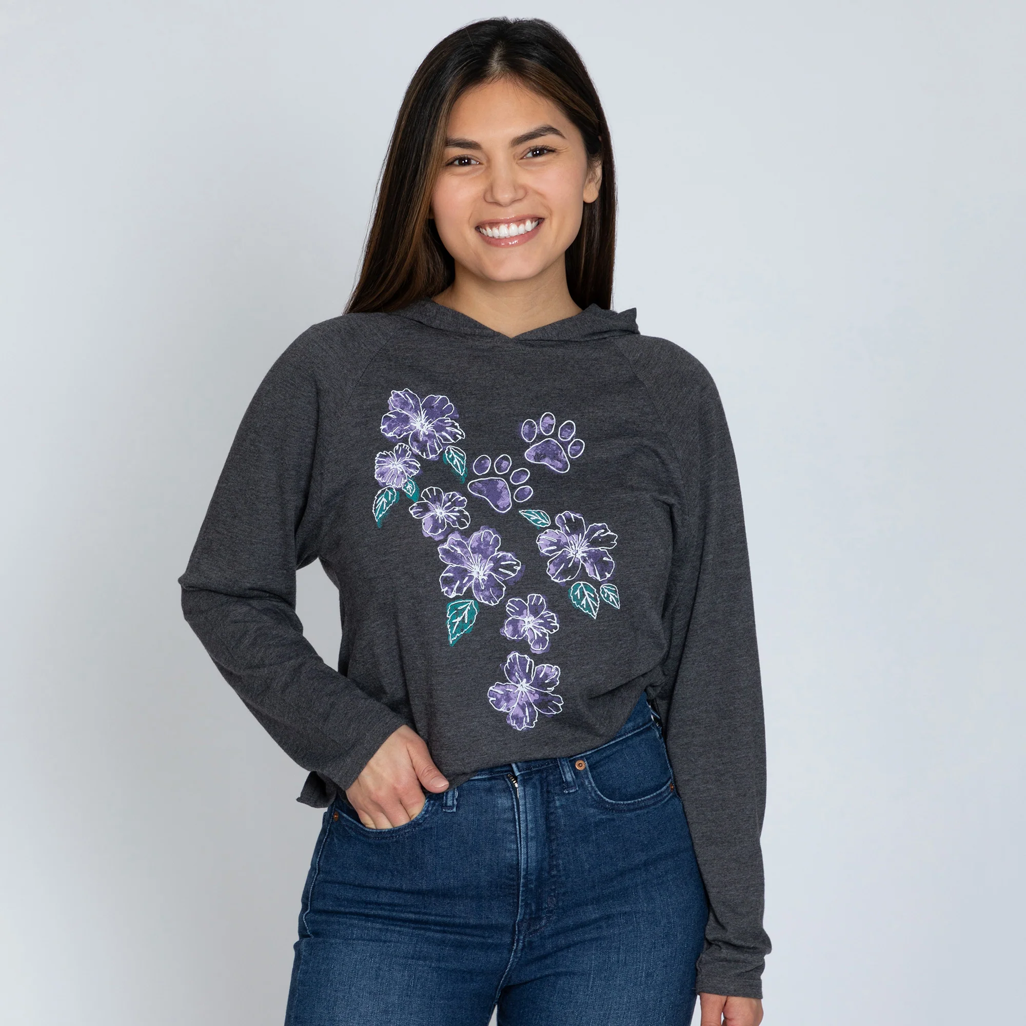 Hibiscus & Paws Ladies Hooded Tunic - Image 8