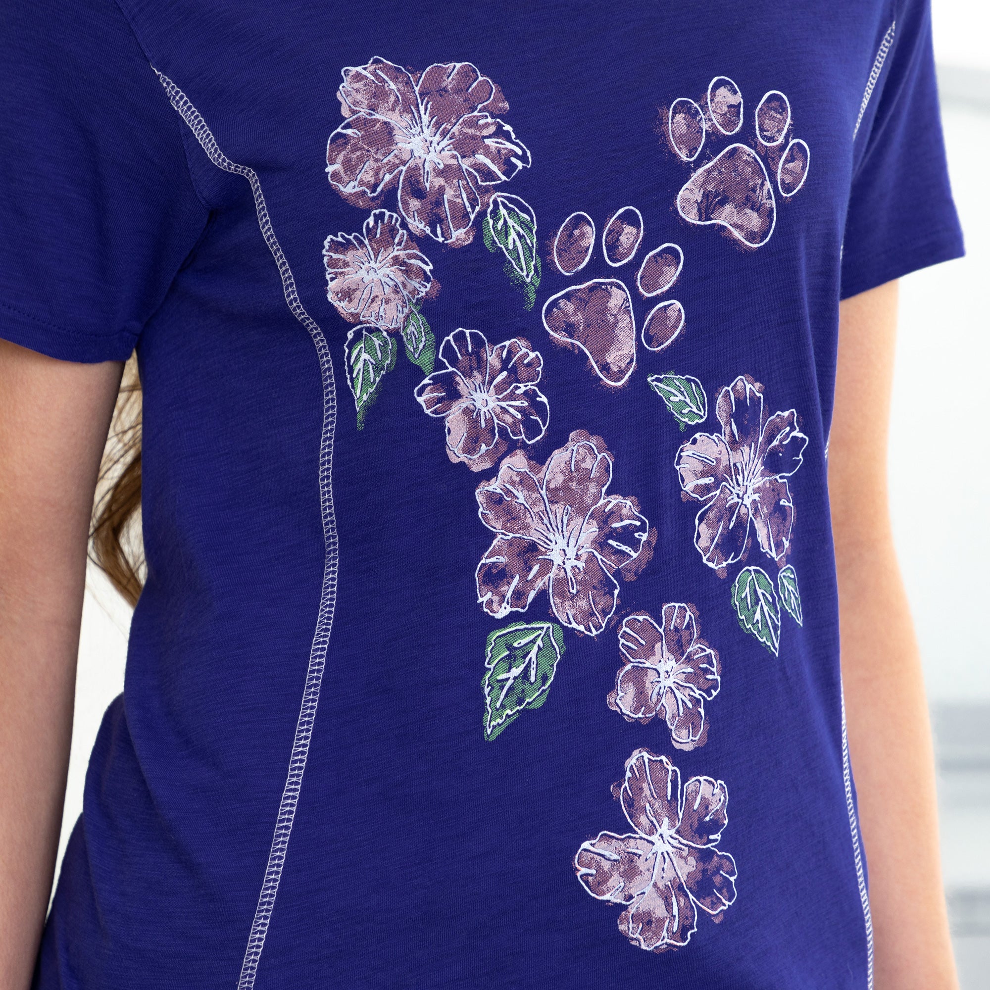 Hibiscus & Paws Bamboo Blend V-Neck Tee - Image 2