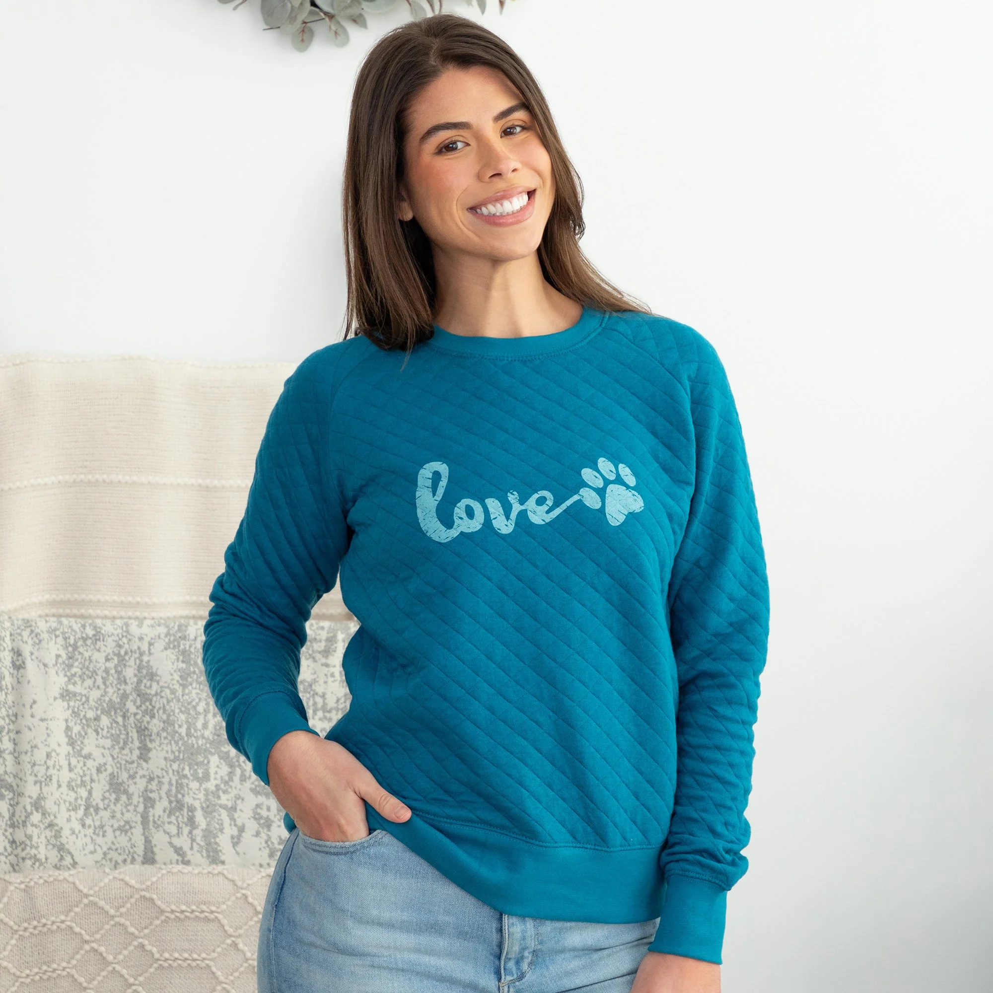 Quilted Love Paw Crewneck Sweatshirt - Image 10