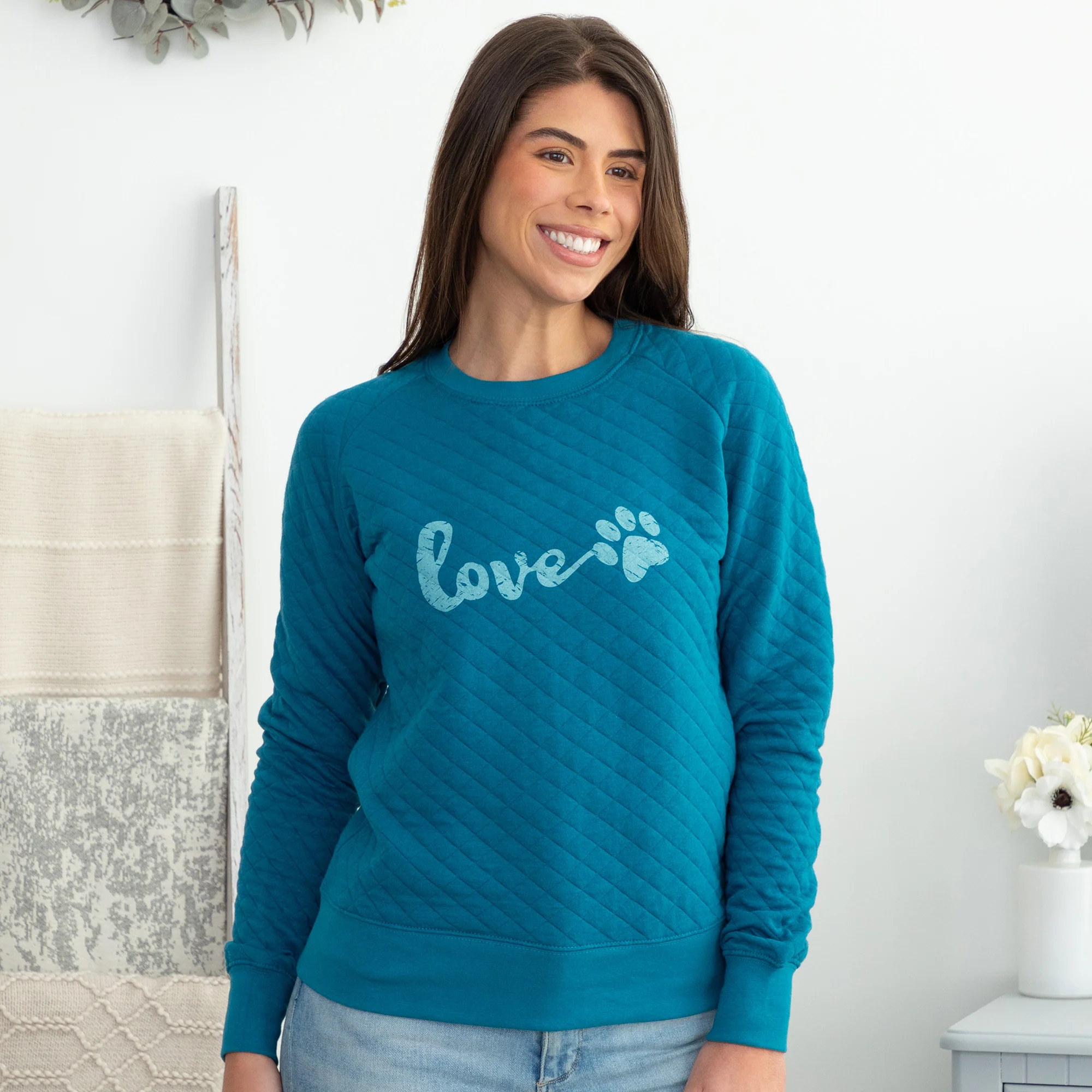 Quilted Love Paw Crewneck Sweatshirt - Image 4