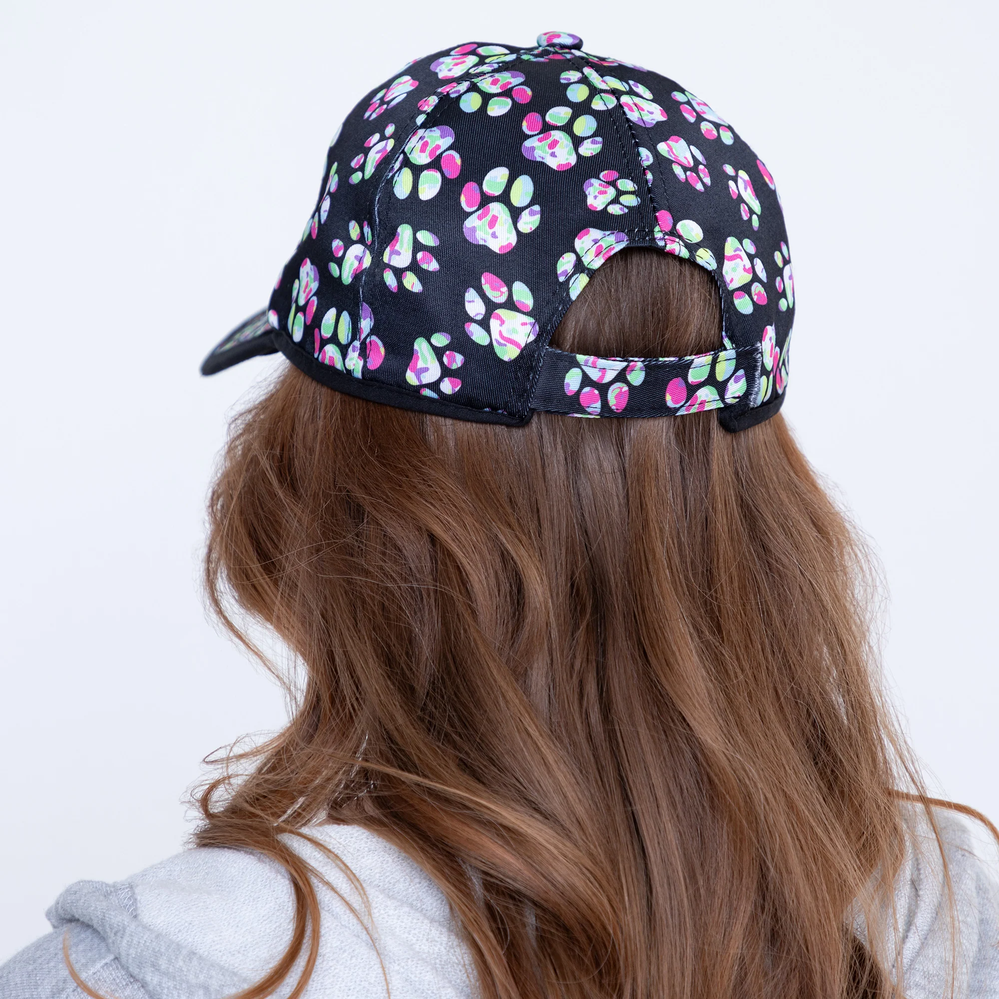 Colorful Paw Prints Baseball Hat - Image 4