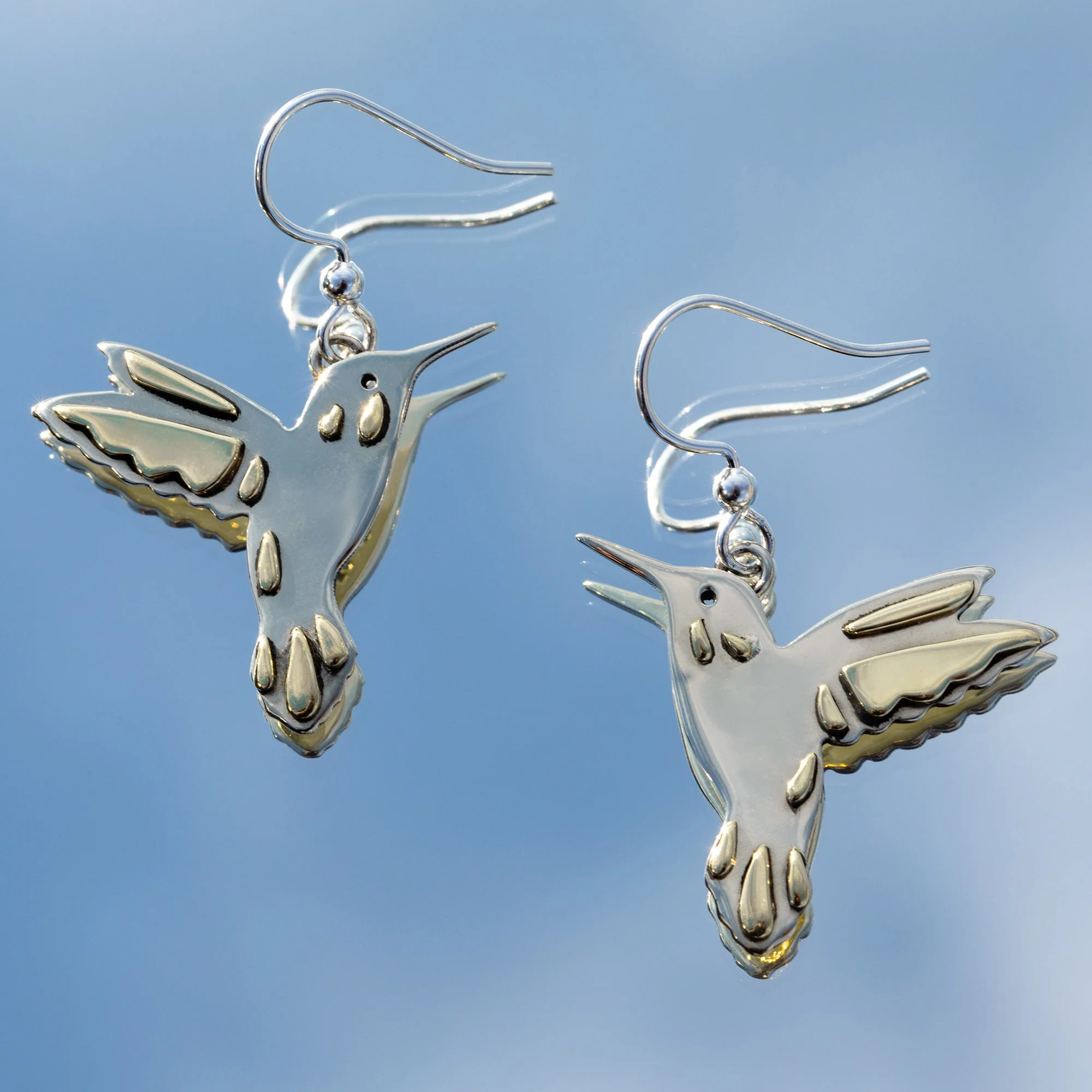 Hummingbird in Flight Earrings - Image 4
